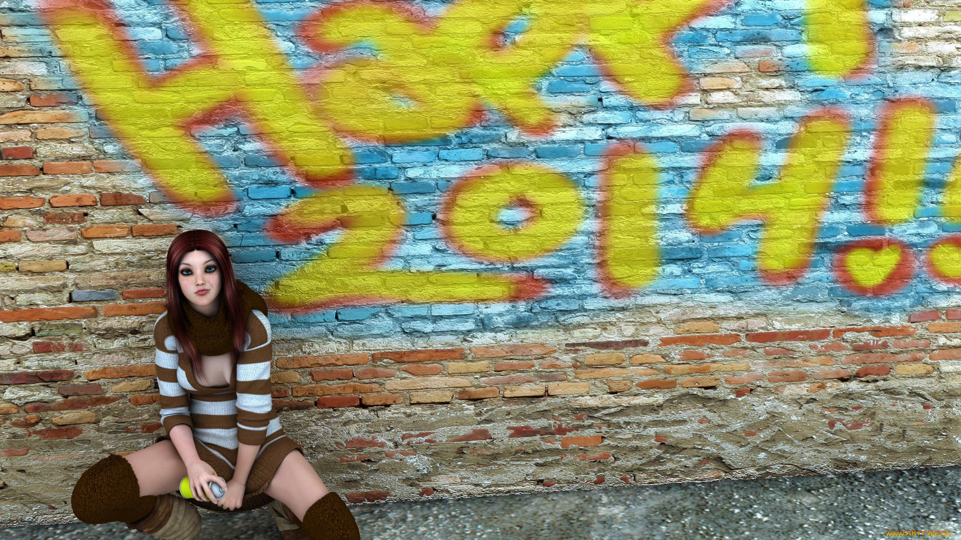 3д, графика, праздники, , holidays, взгляд, девушка, фон