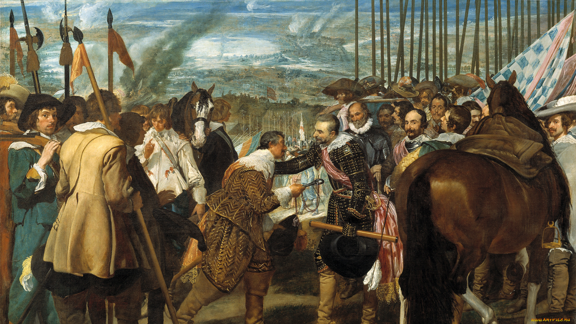 рисованное, живопись, сдача, бреды, жанровая, картина, диего, веласкес