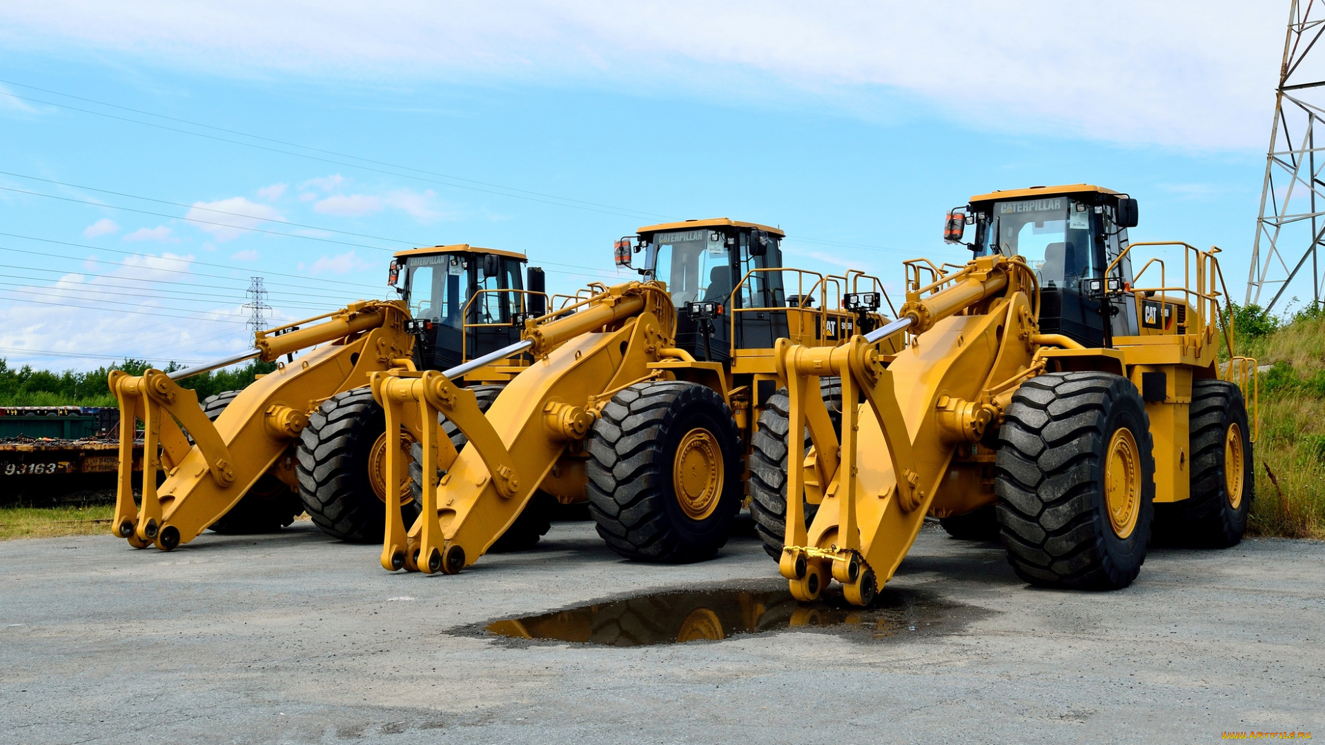 техника, фронтальные, погрузчики, трактор