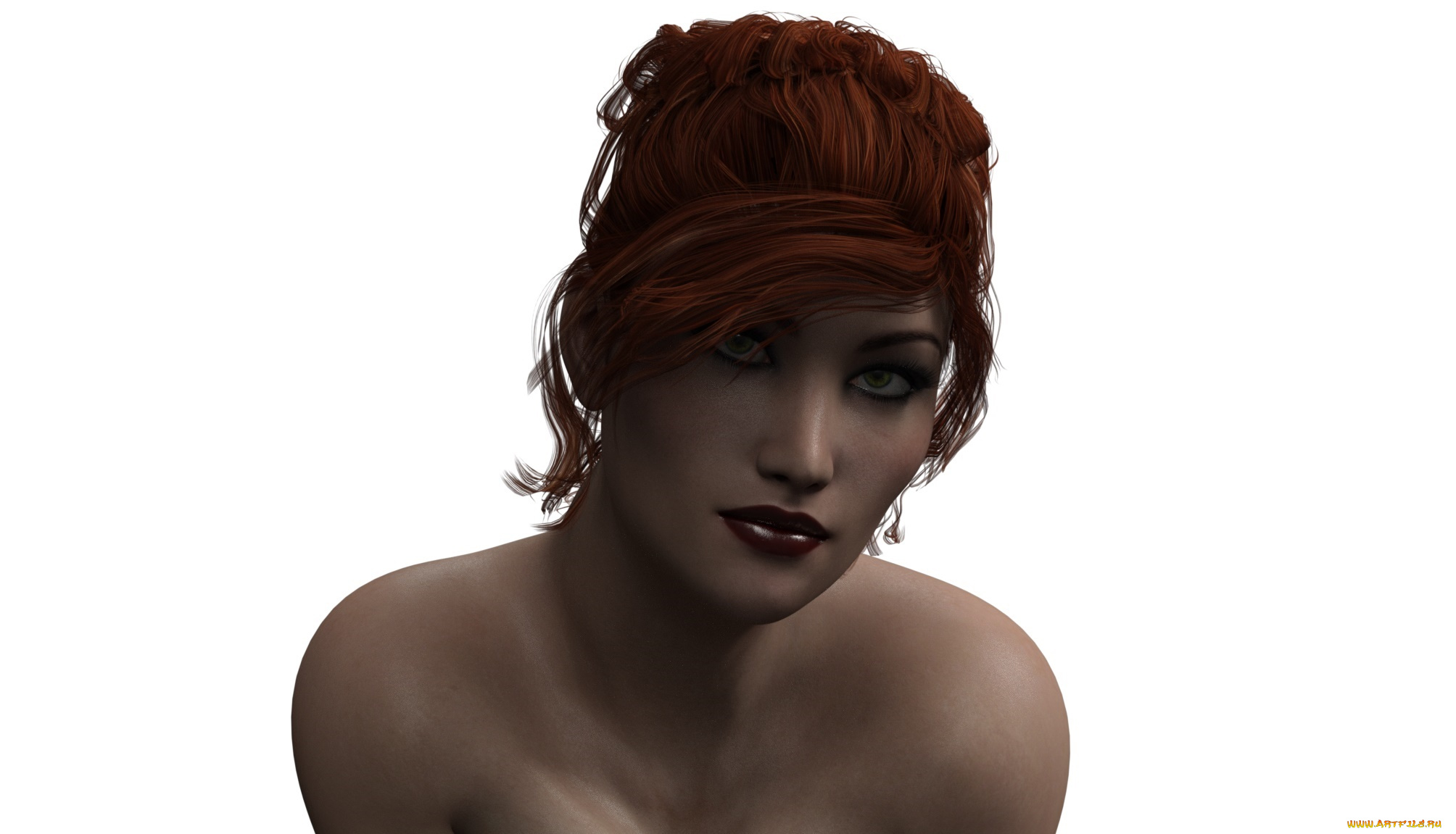 3д, графика, портрет, , portraits, фон, взгляд, девушка