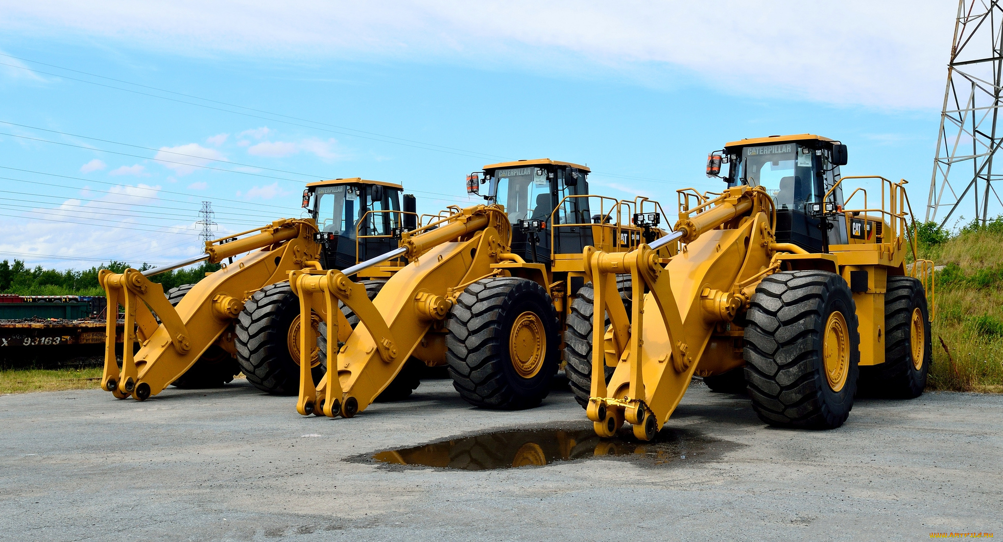 техника, фронтальные, погрузчики, трактор