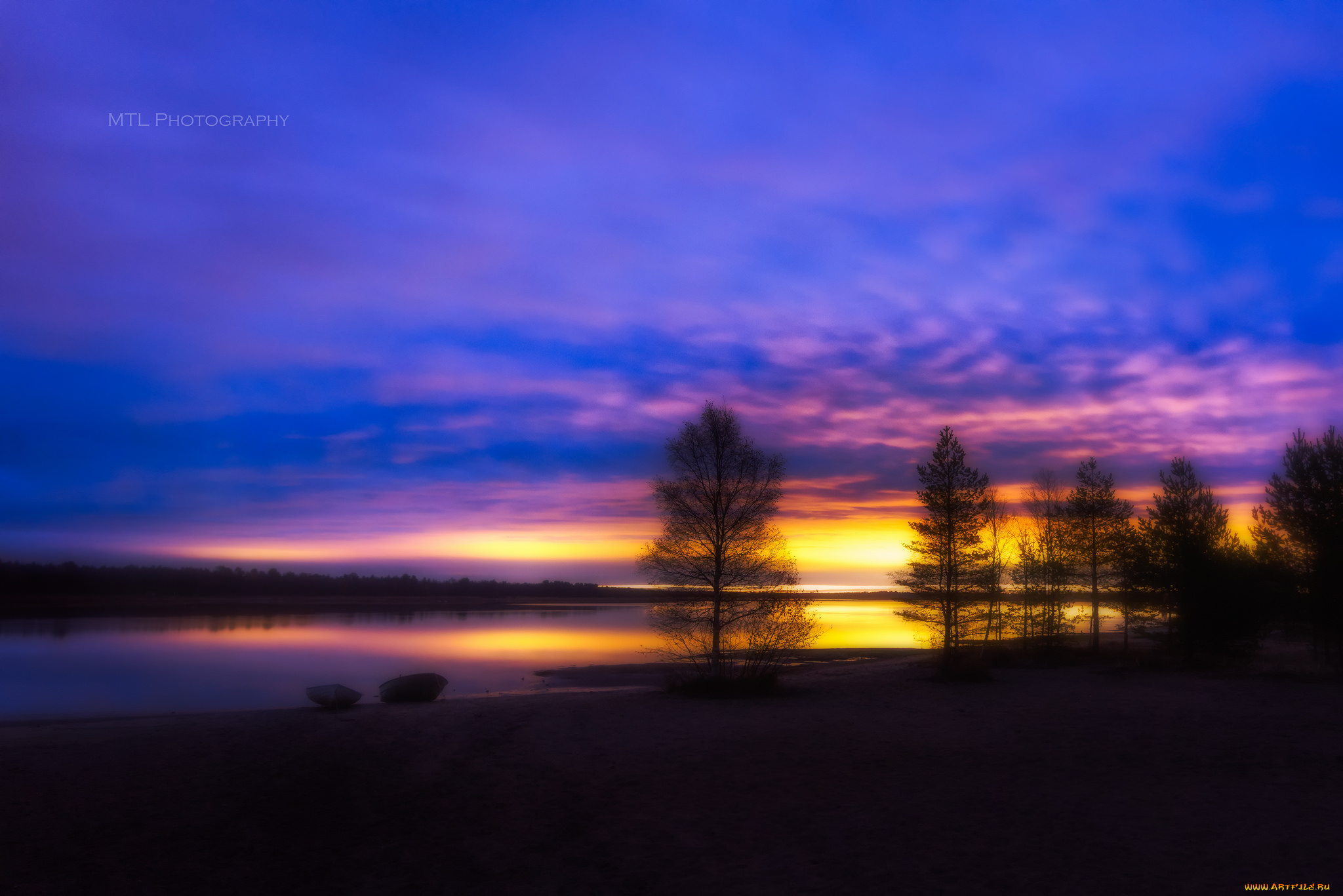 природа, восходы, закаты, закат, ночь, река