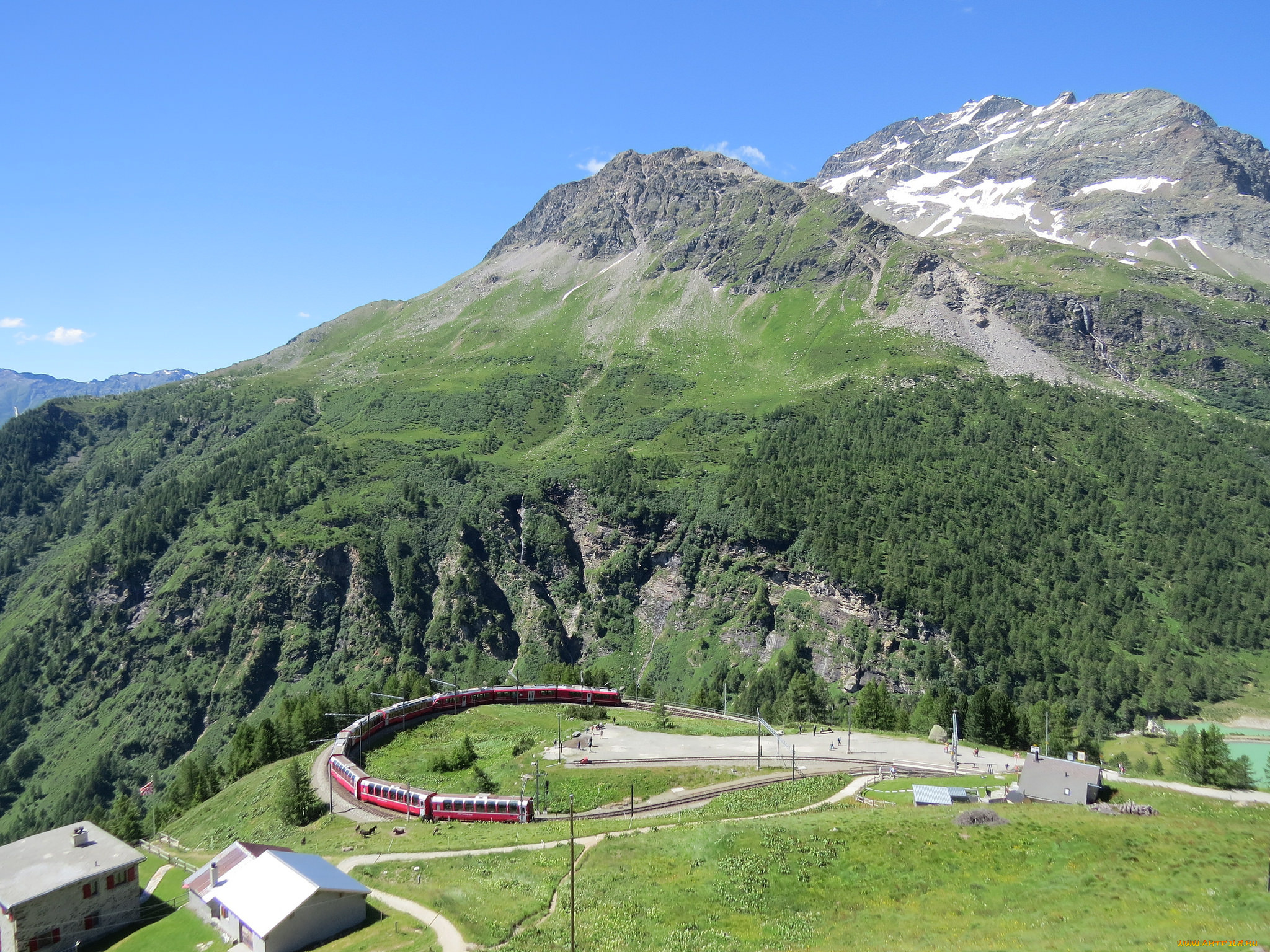 техника, поезда, горы, поезд