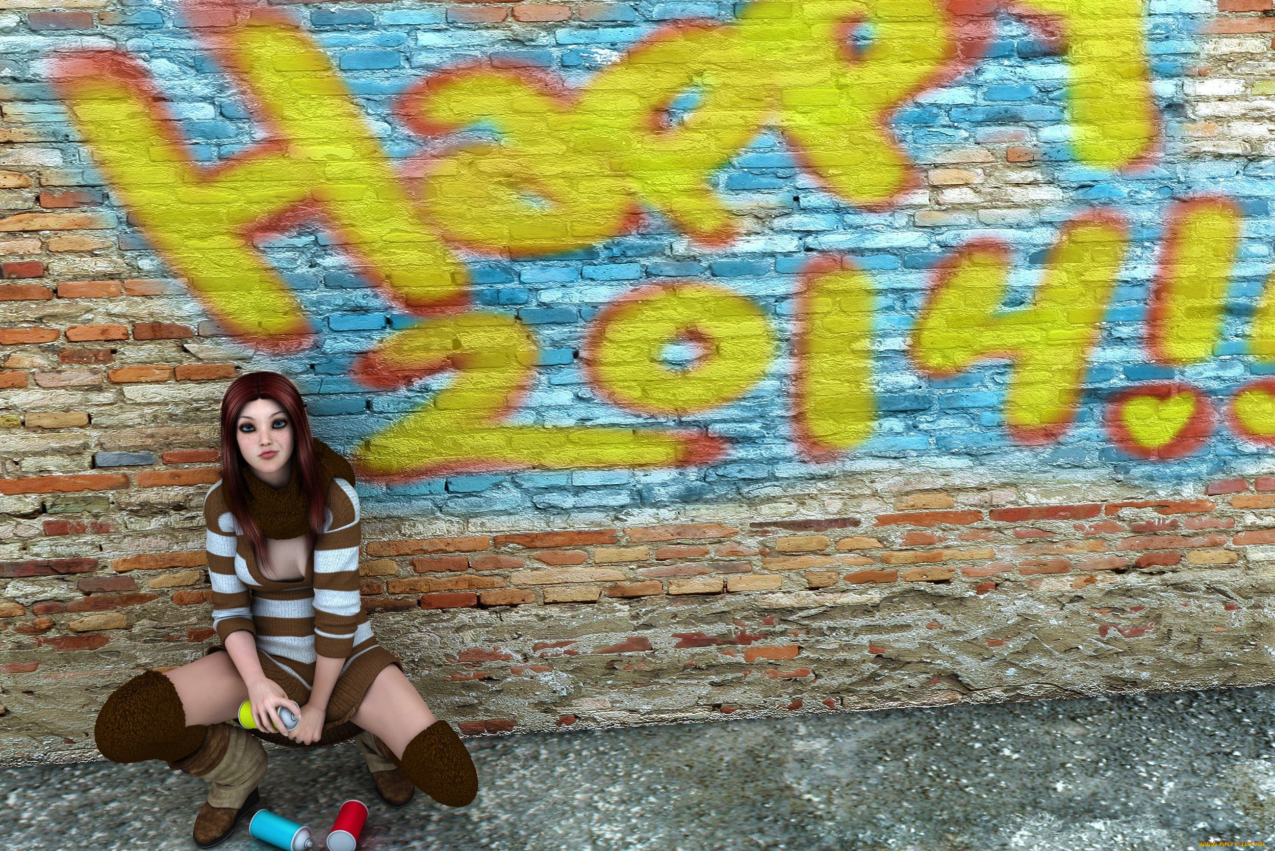 3д, графика, праздники, , holidays, взгляд, девушка, фон