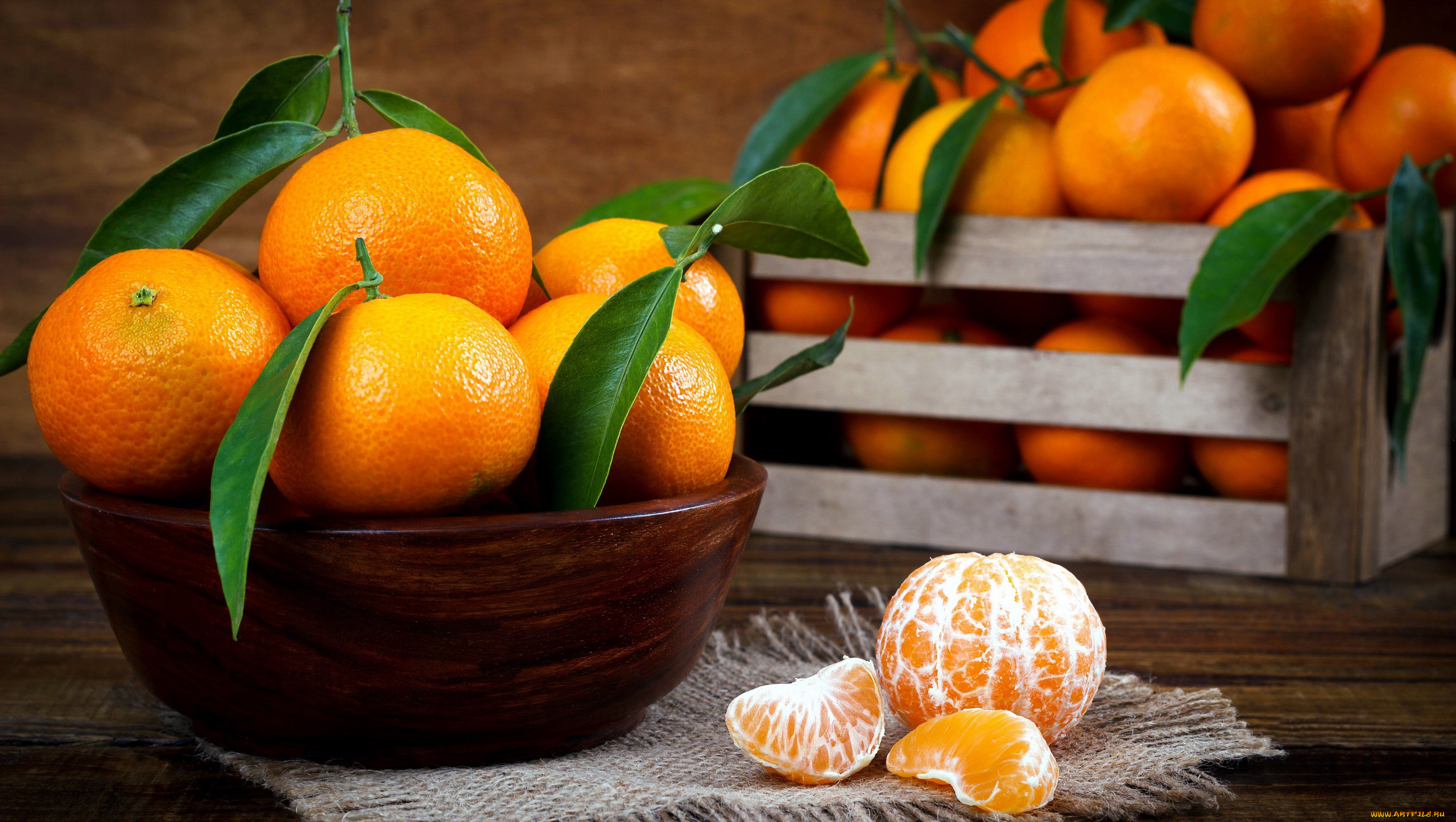 еда, цитрусы, мандарины