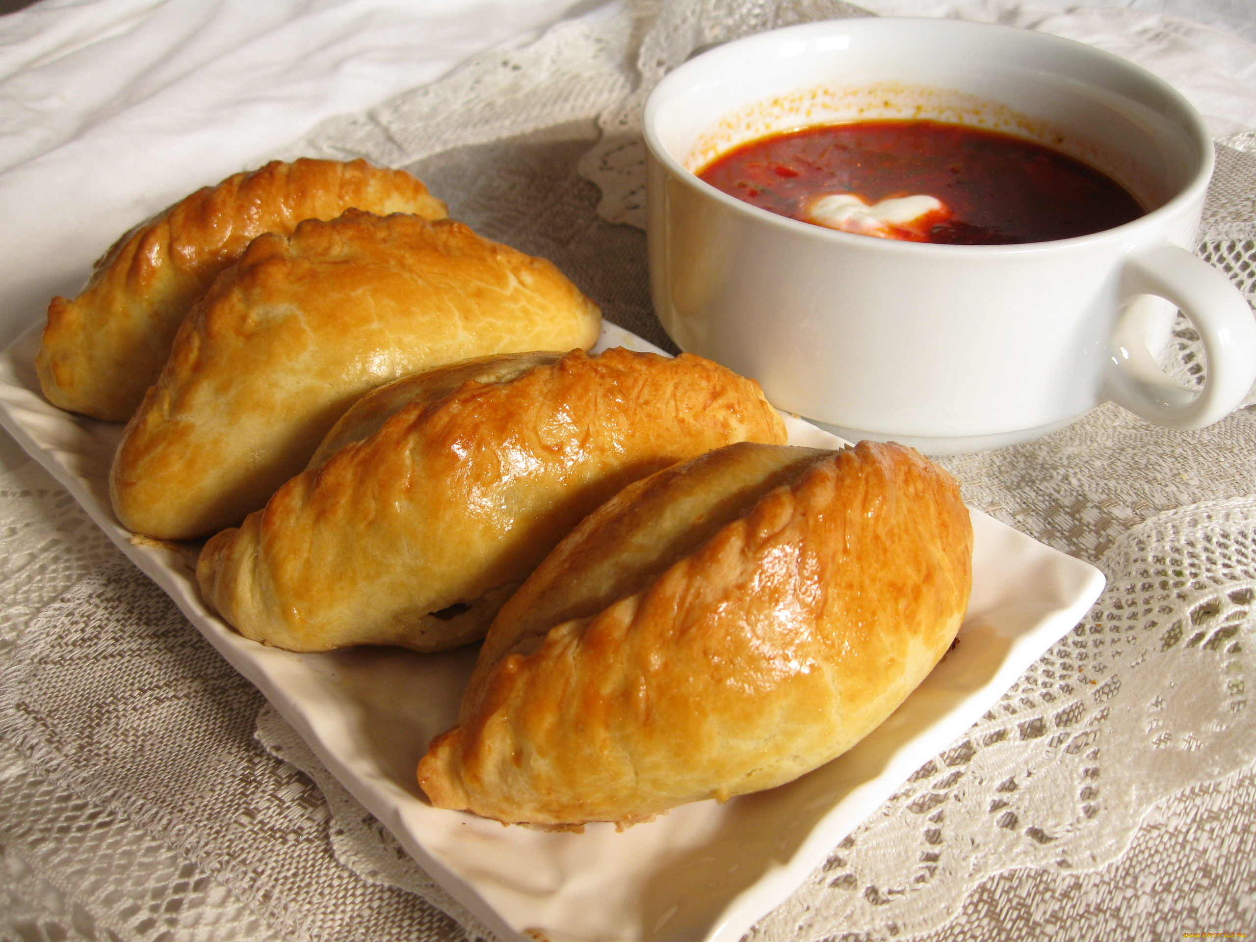 еда, разное, борщ, пирожки