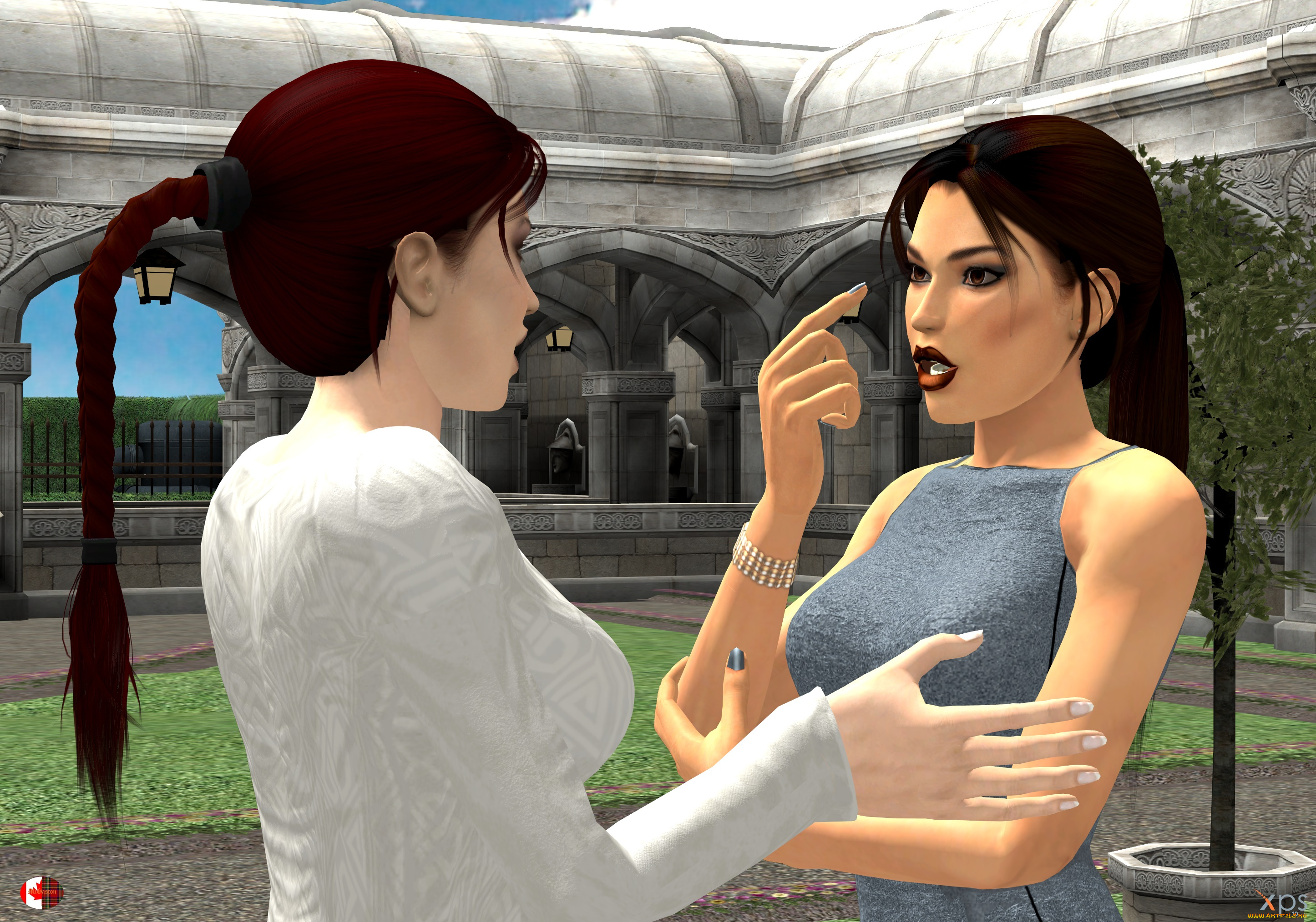 3д, графика, люди, , people, девушки, взгляд, фон