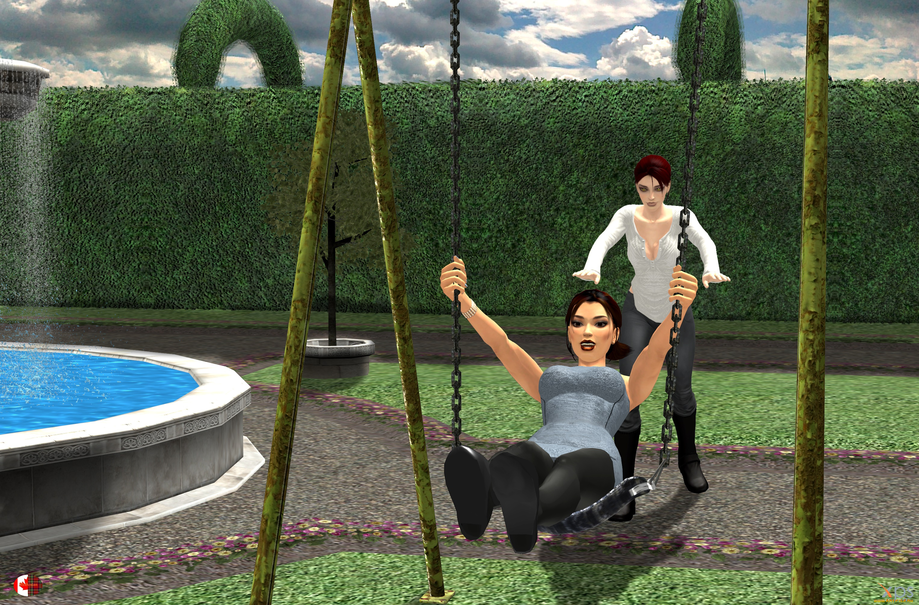 3д, графика, люди, , people, взгляд, фон, девушки