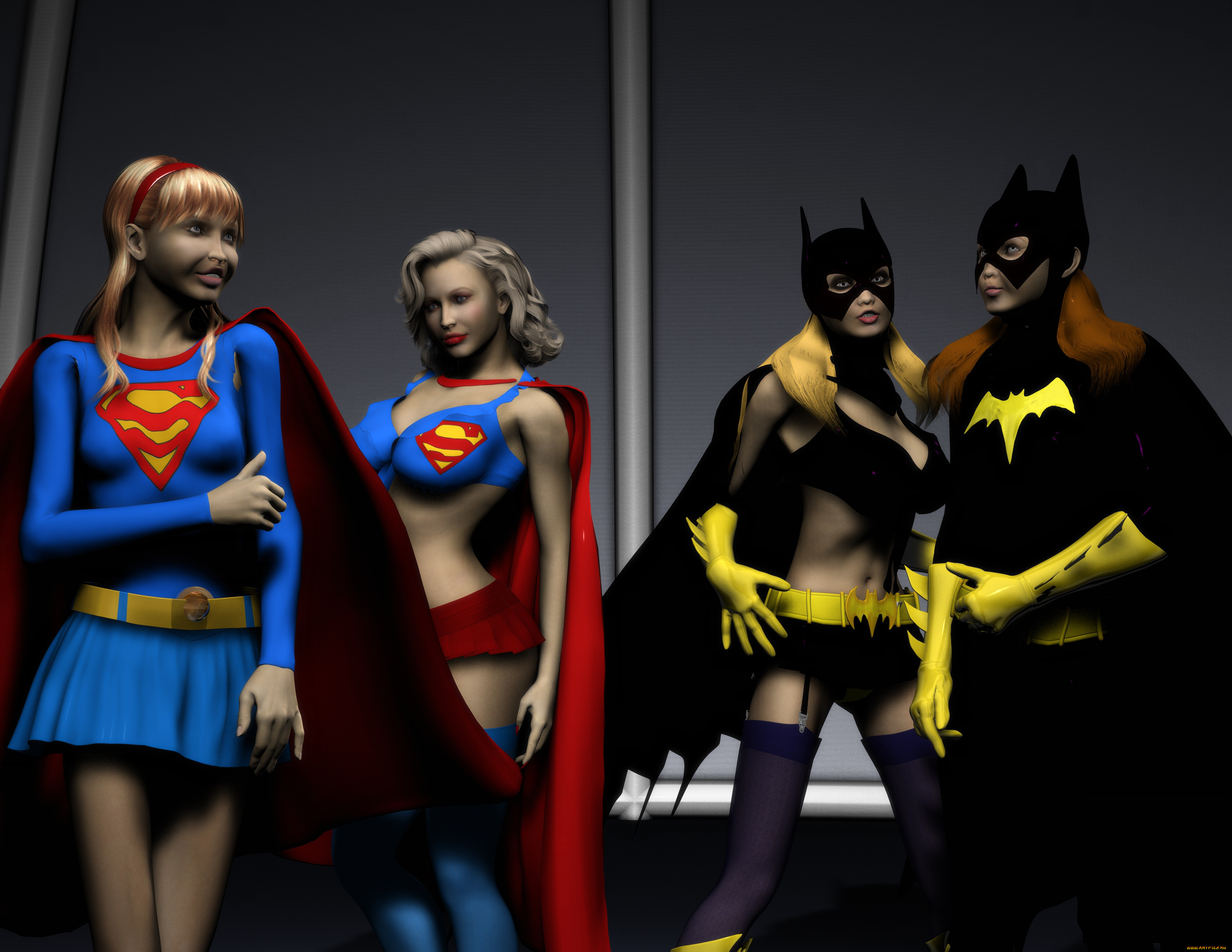 3д, графика, фантазия, , fantasy, взгляд, девушки, фон