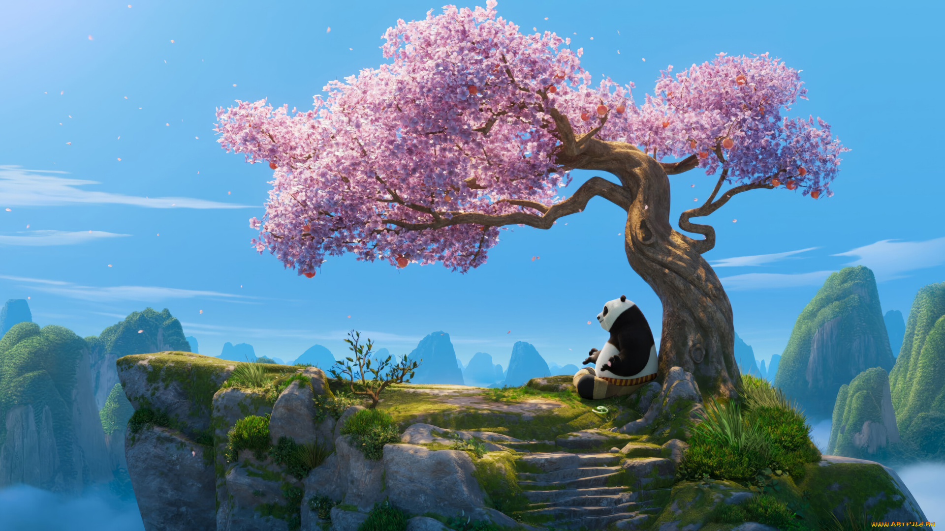 kung, fu, panda, 4, , , 2024, , мультфильмы, kung, fu, panda, 4, вишня, в, цвету, po, кунг, фу, панда, кадры, из, фильма