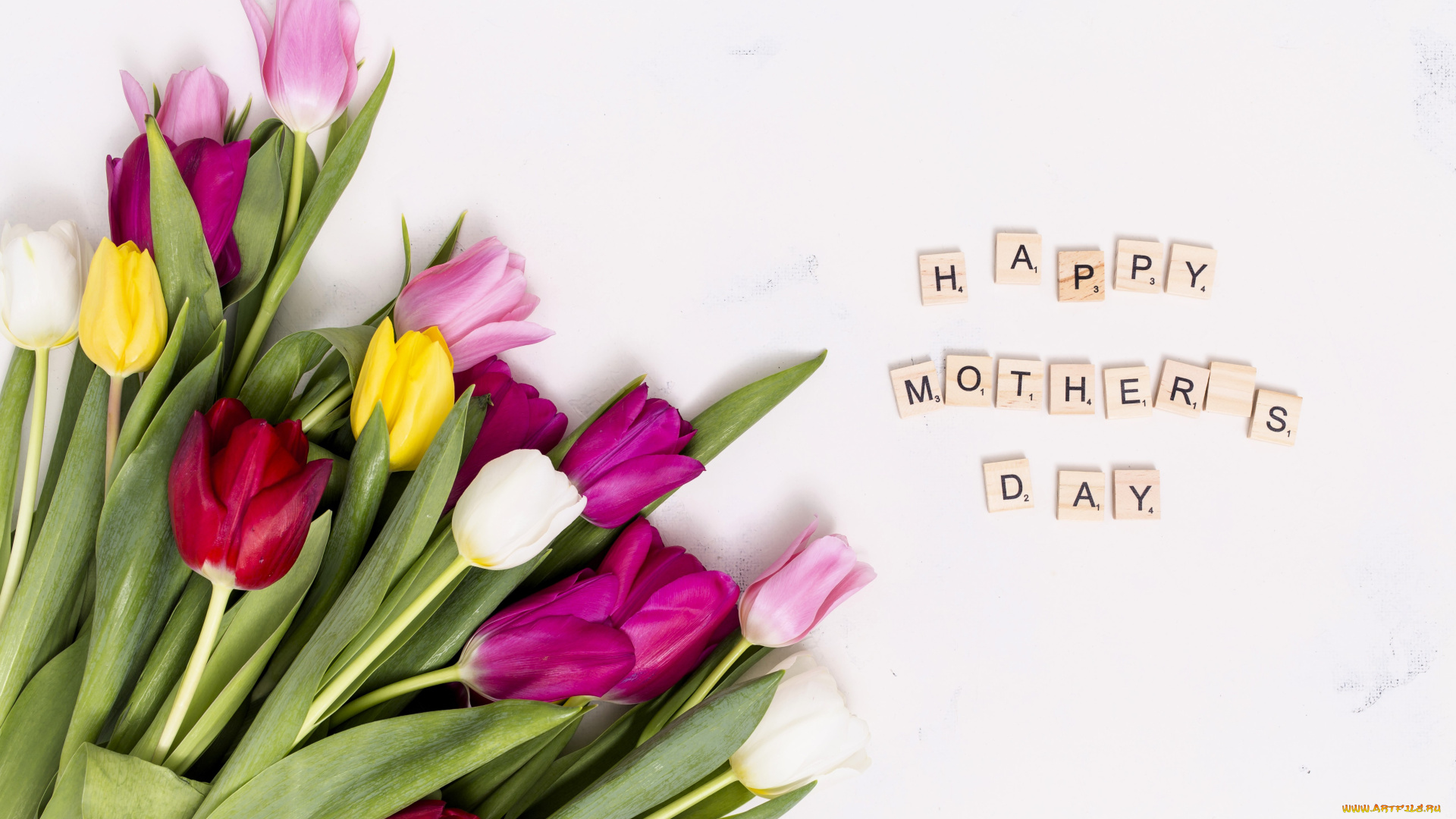праздничные, день, матери, тюльпаны
