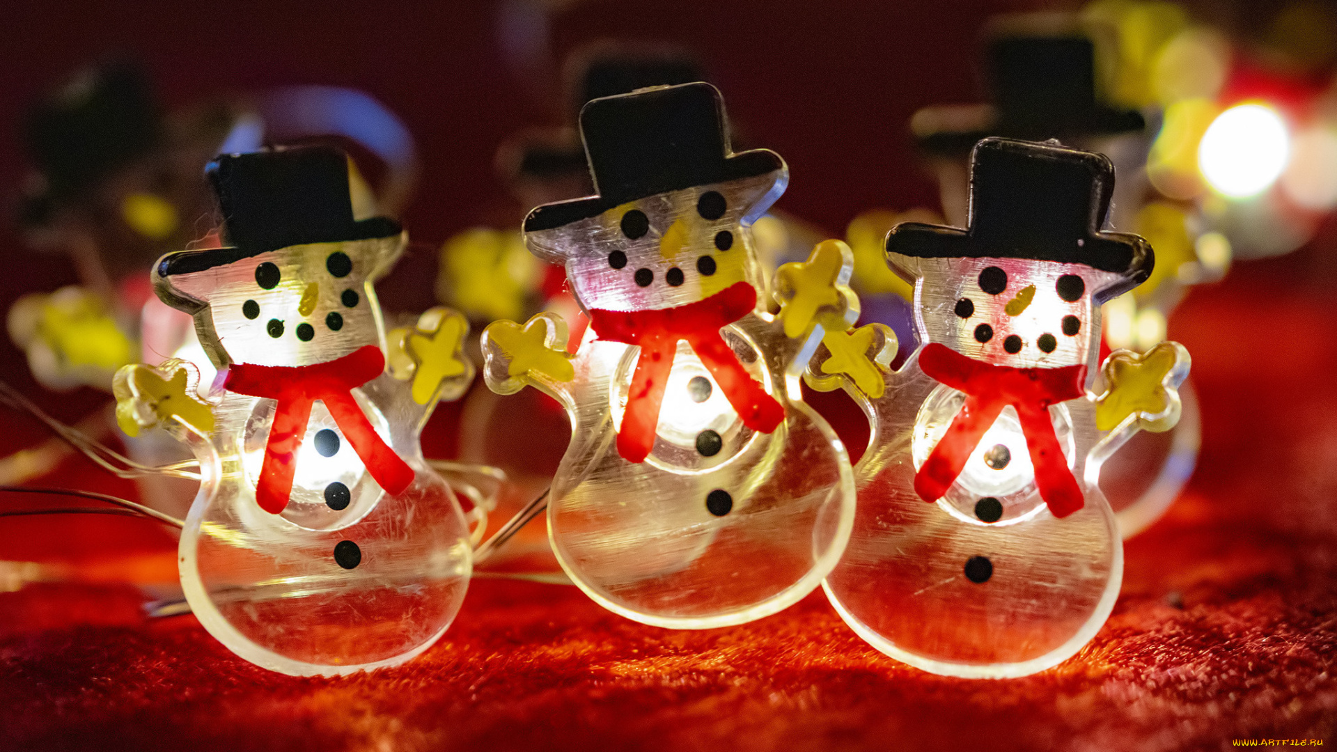 праздничные, снеговики, гирлянда