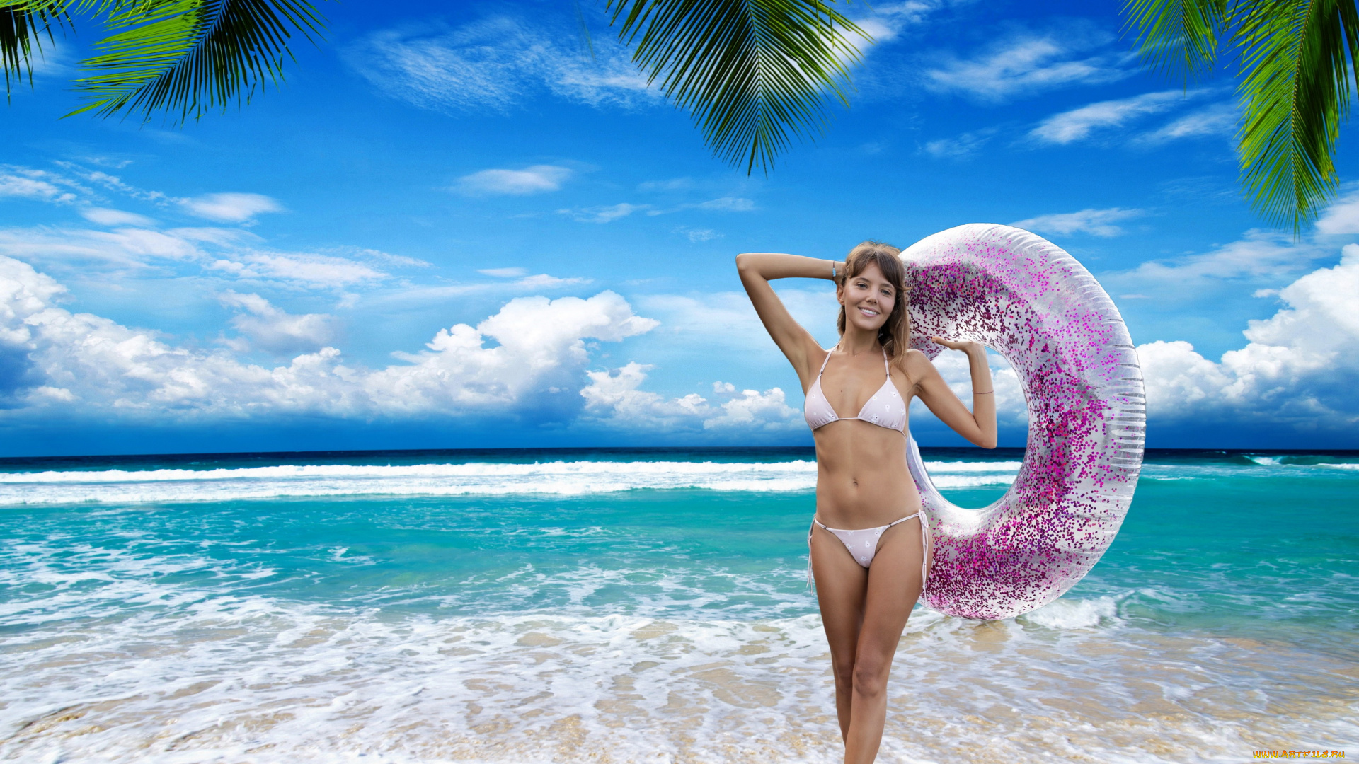 девушки, katya, clover, , катя, скаредина, море, поза, бикини