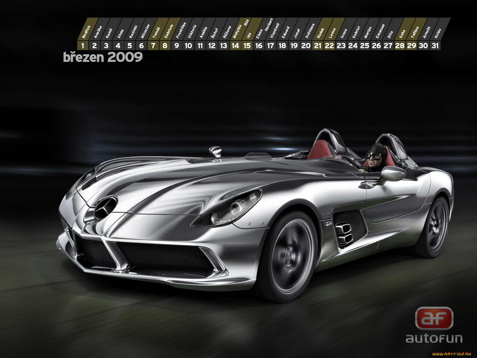 mercedes, benz, slr, календари, автомобили