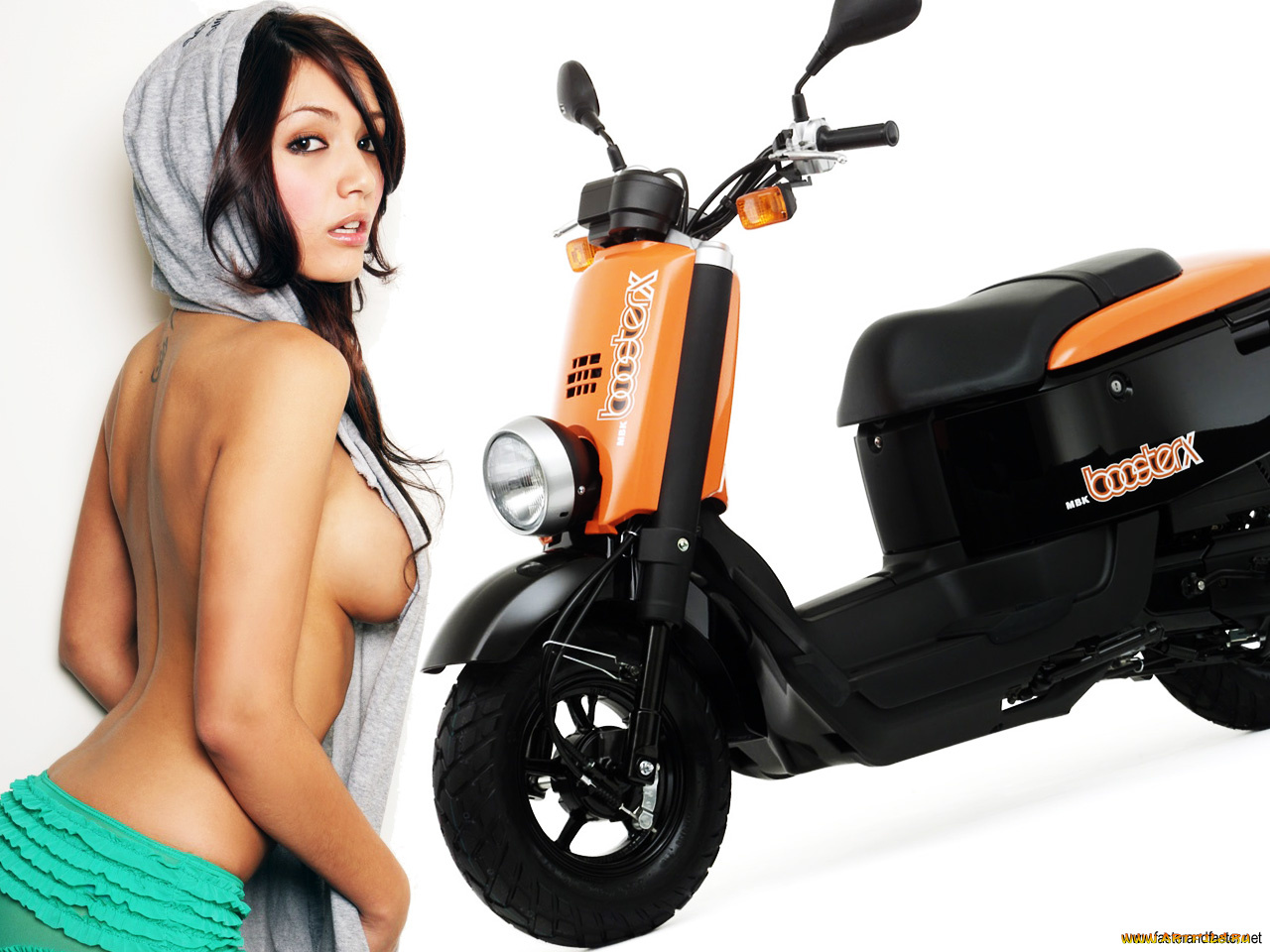 мотоциклы, мото, девушкой