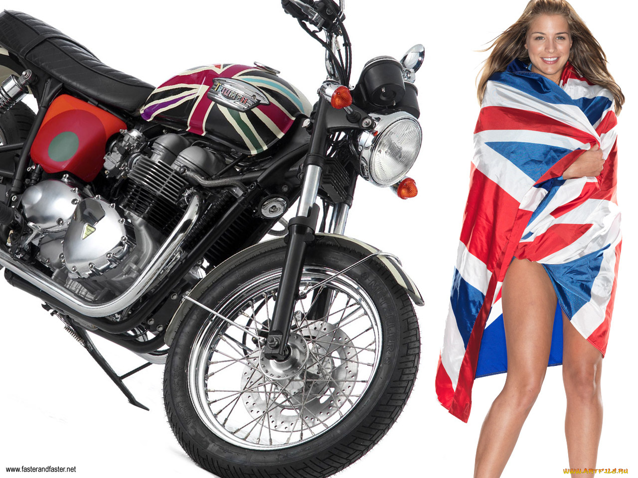 мотоциклы, мото, девушкой