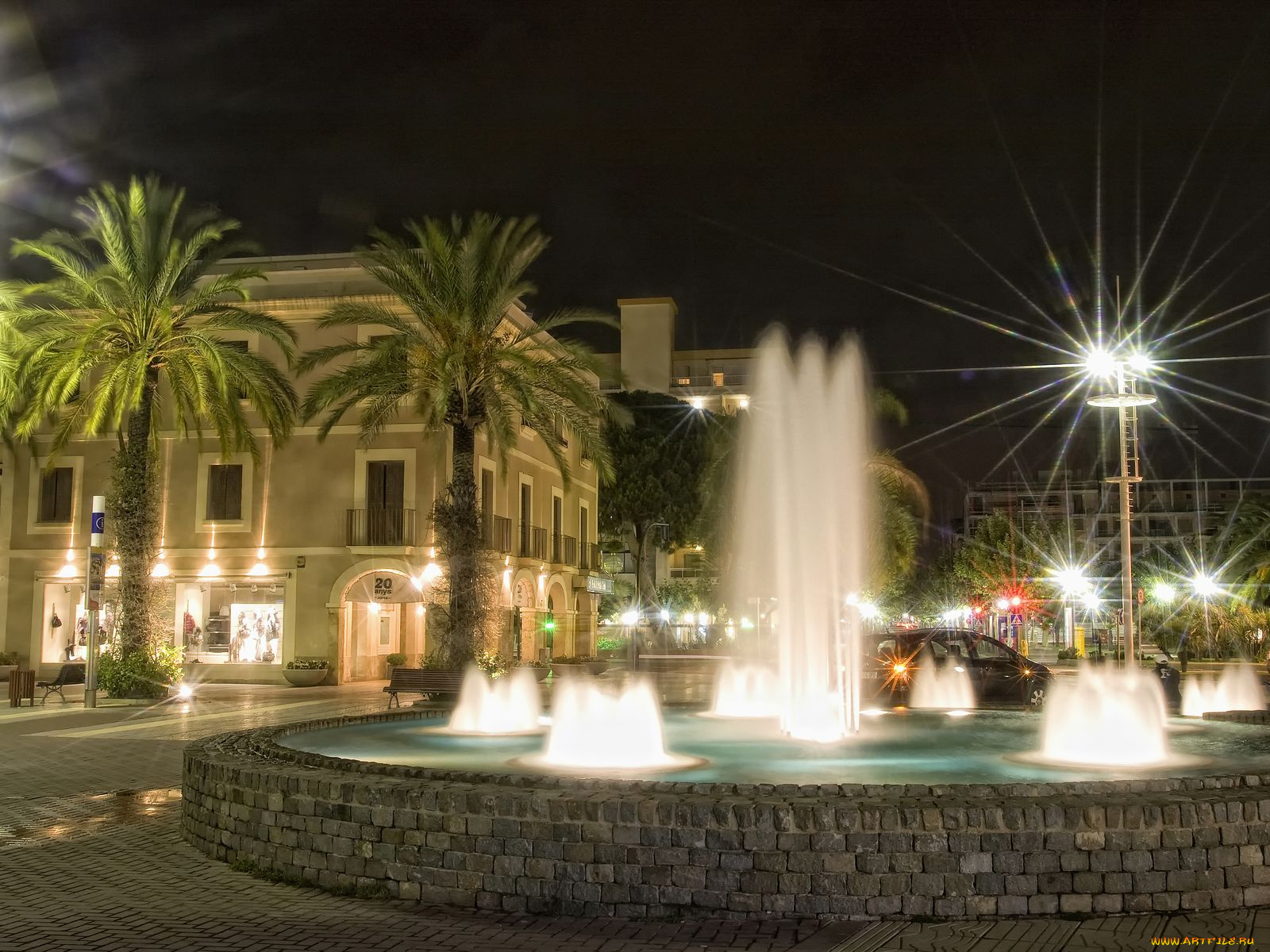 города, фонтаны