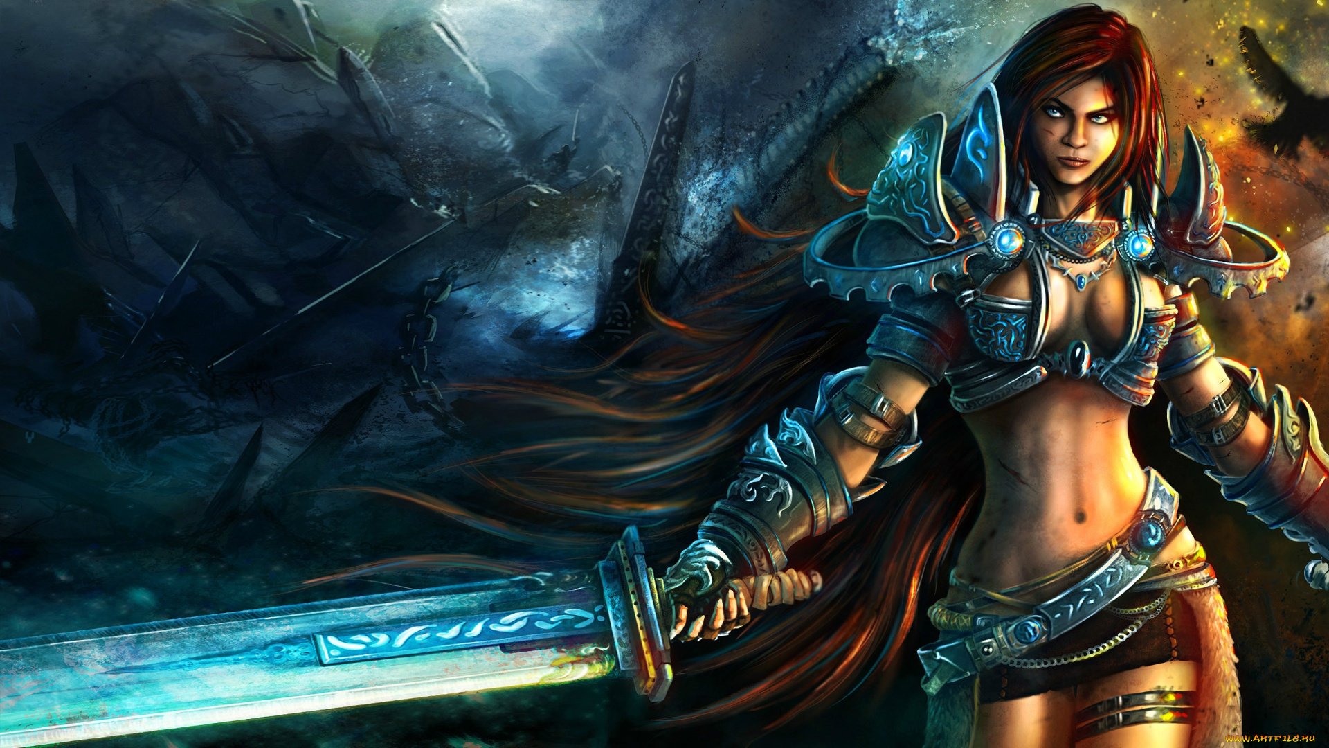 jesus, de, leon, фэнтези, девушки, девушка, меч