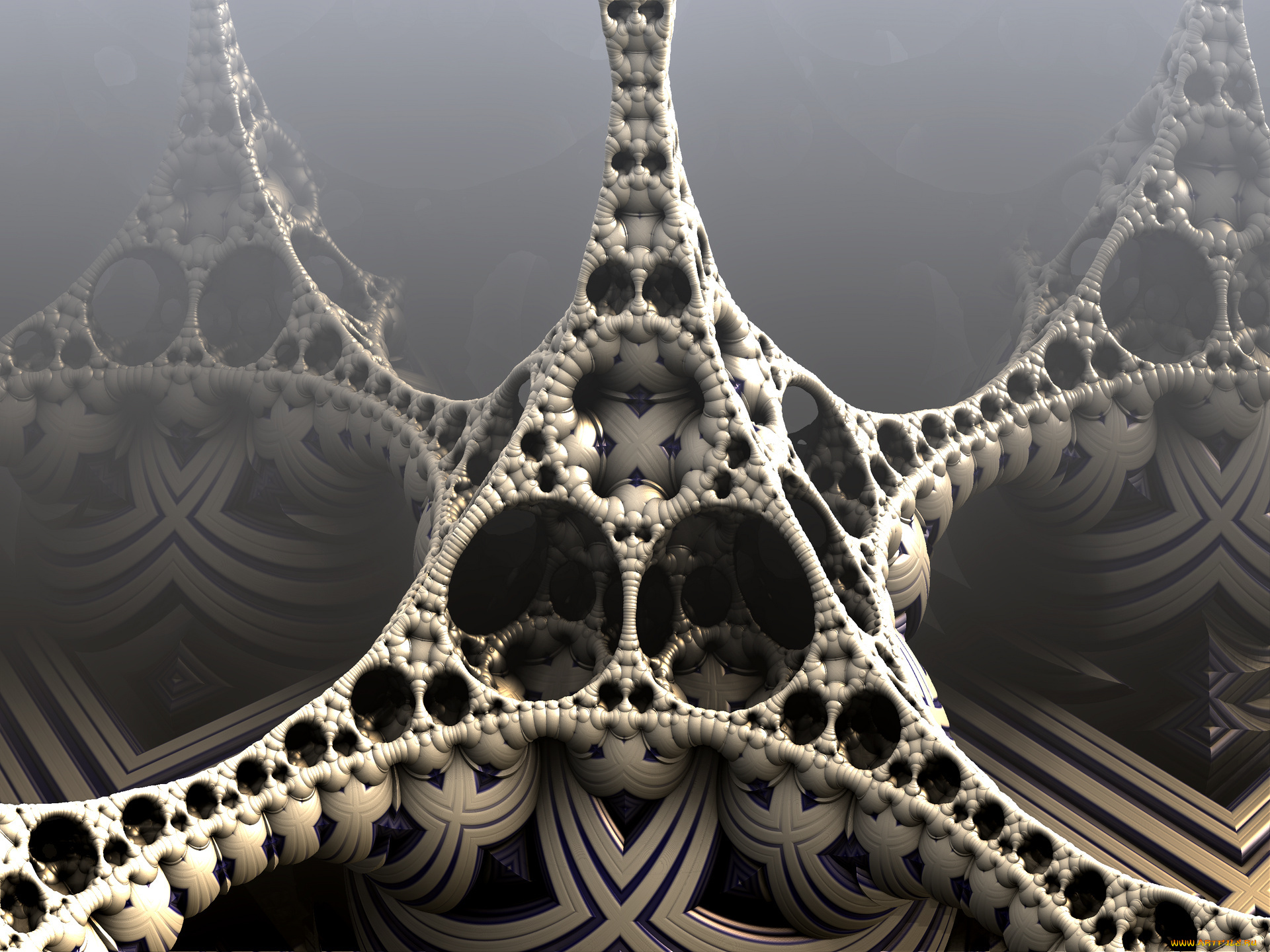 3д, графика, fractal, фракталы, фон, узор