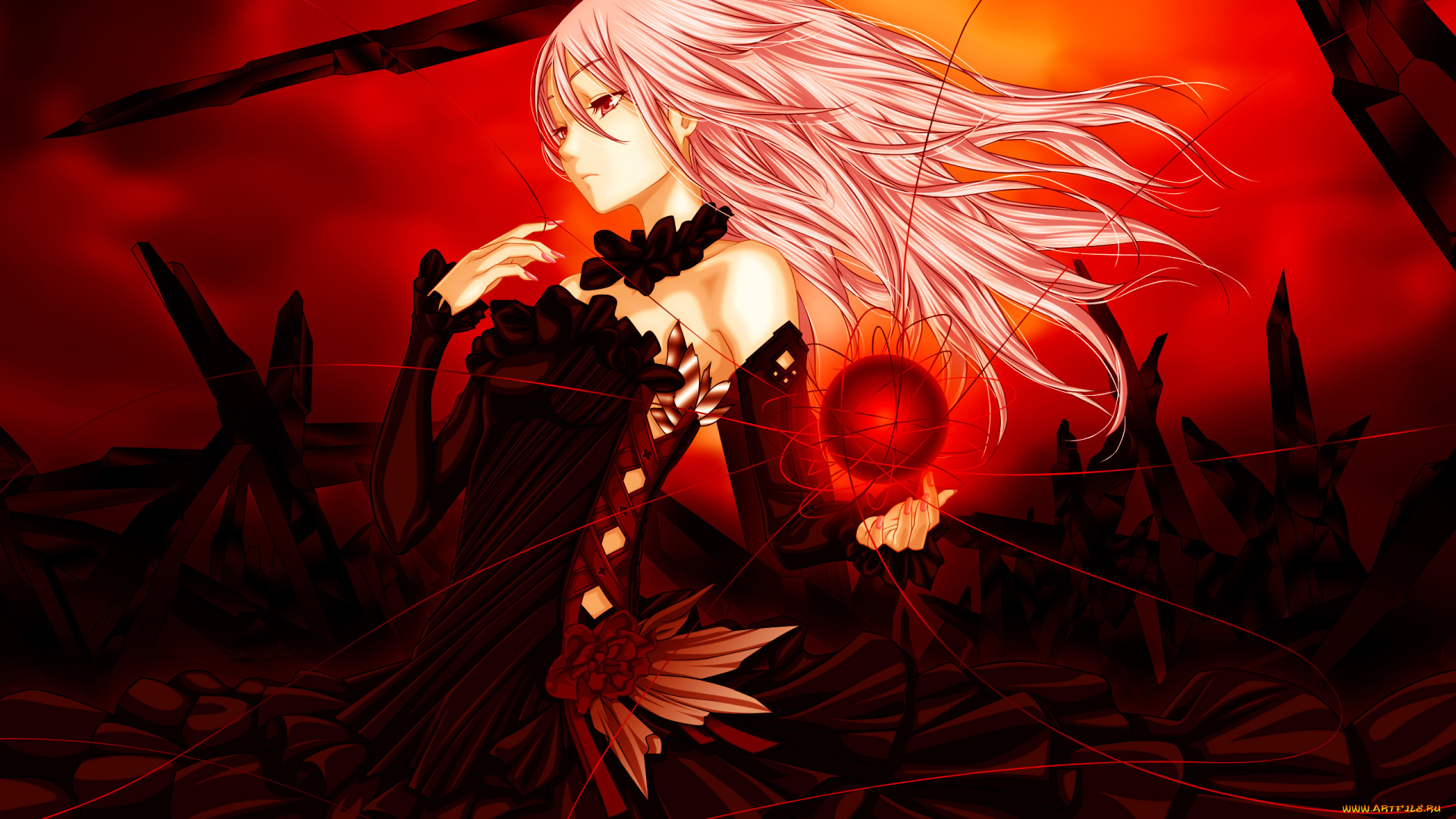 by, cilou, аниме, guilty, crown, yuzuriha, inori