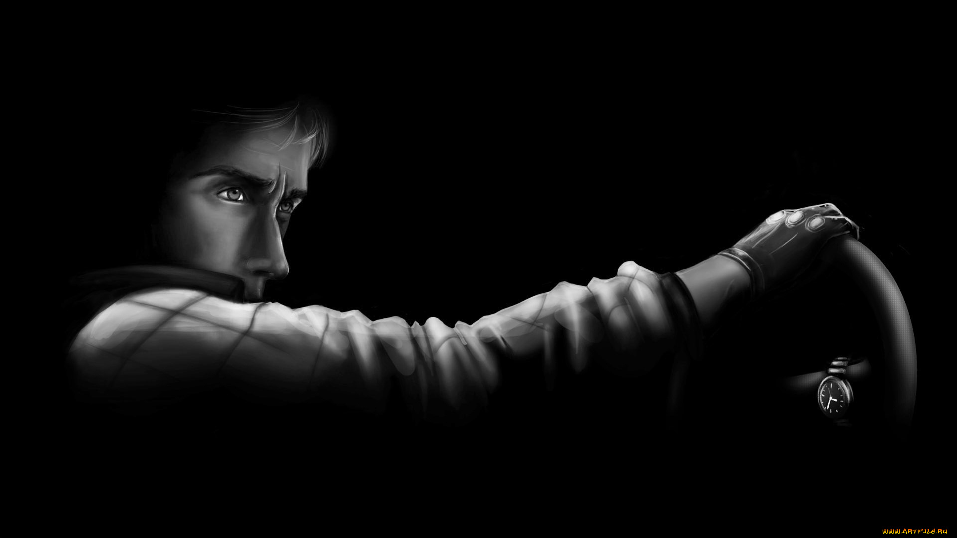 рисованные, люди, мужчина