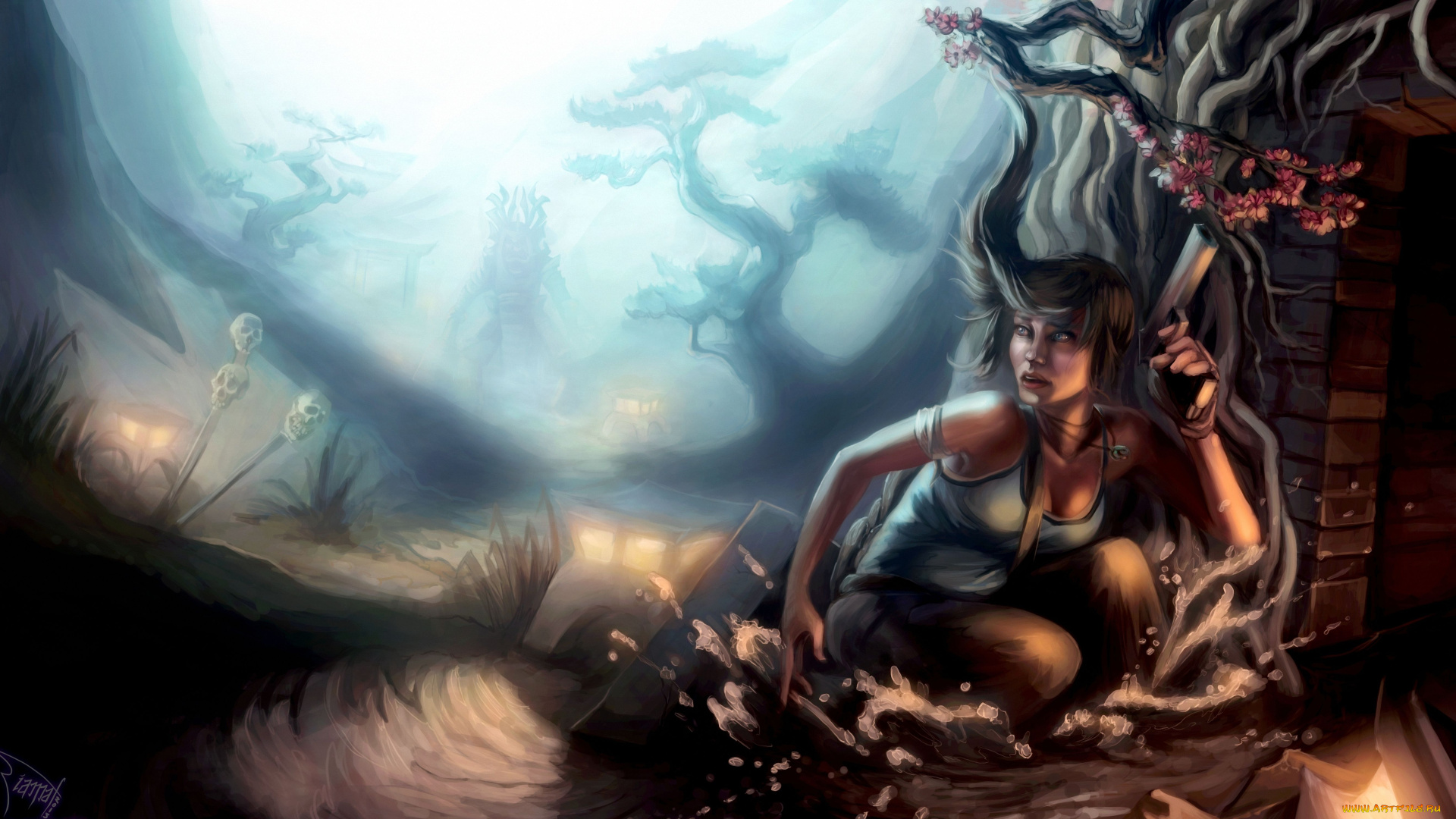 видео, игры, tomb, raider, 2013, lara, croft, арт