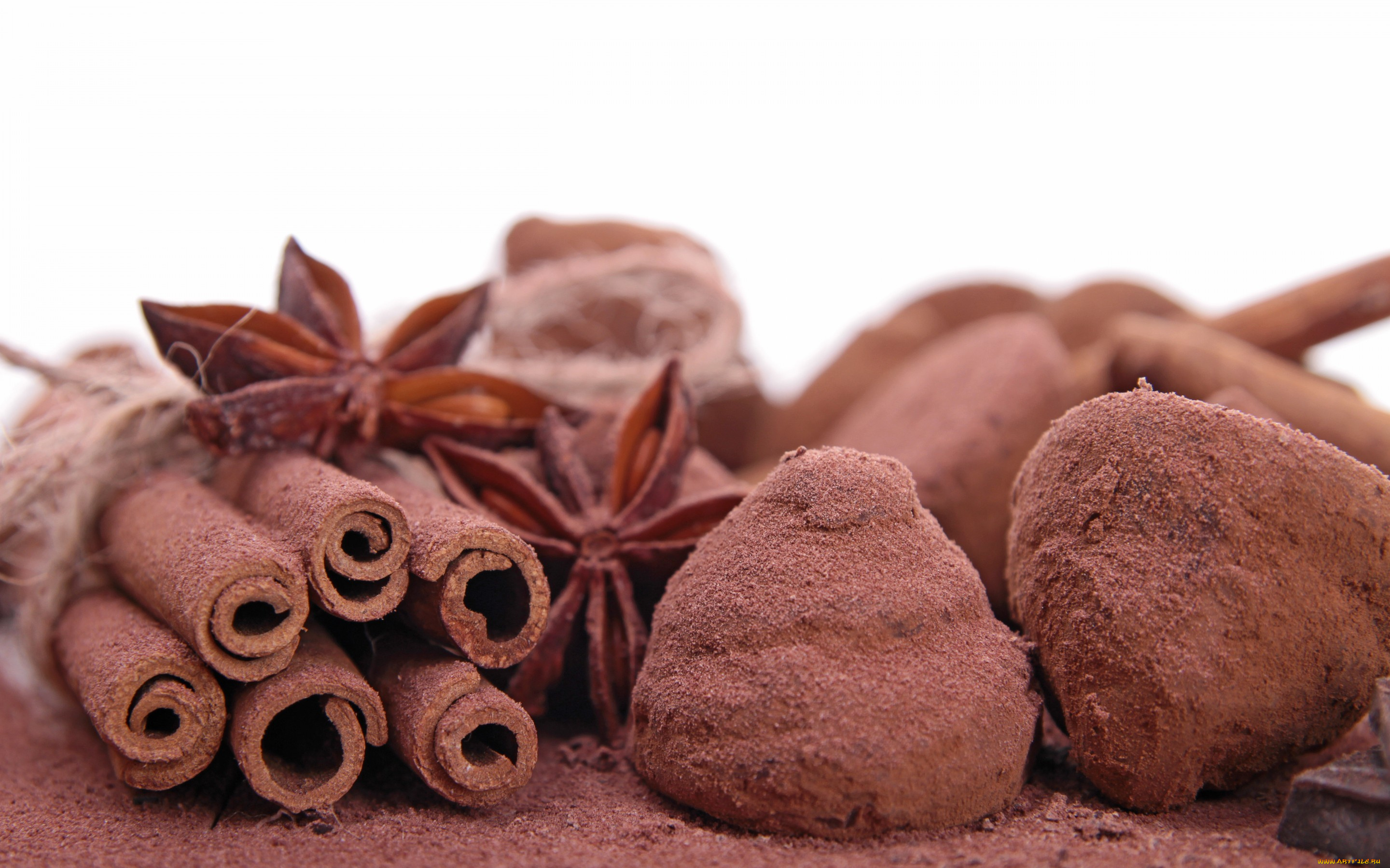 еда, конфеты, шоколад, сладости, какао, трюфеля, корица