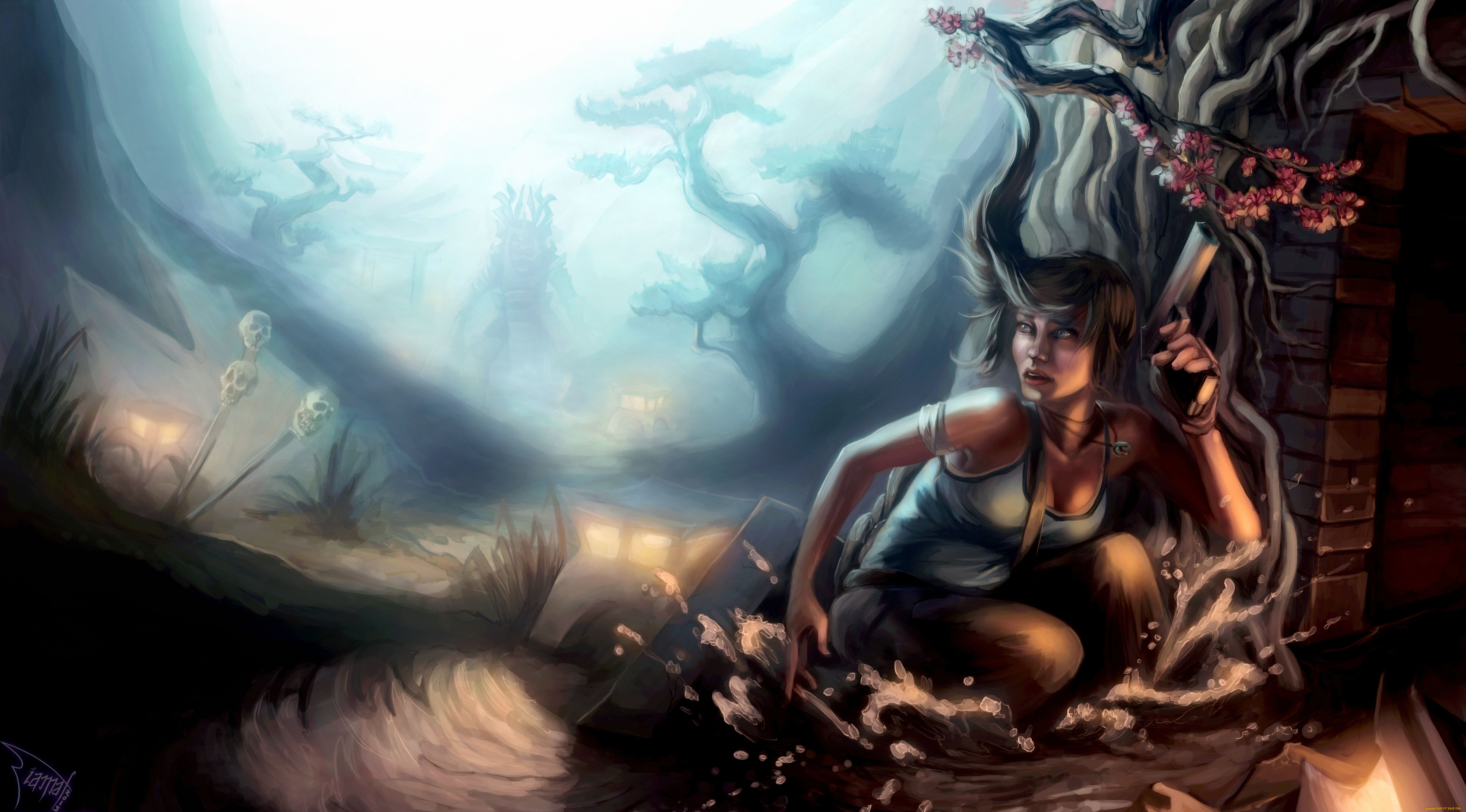 видео, игры, tomb, raider, 2013, lara, croft, арт