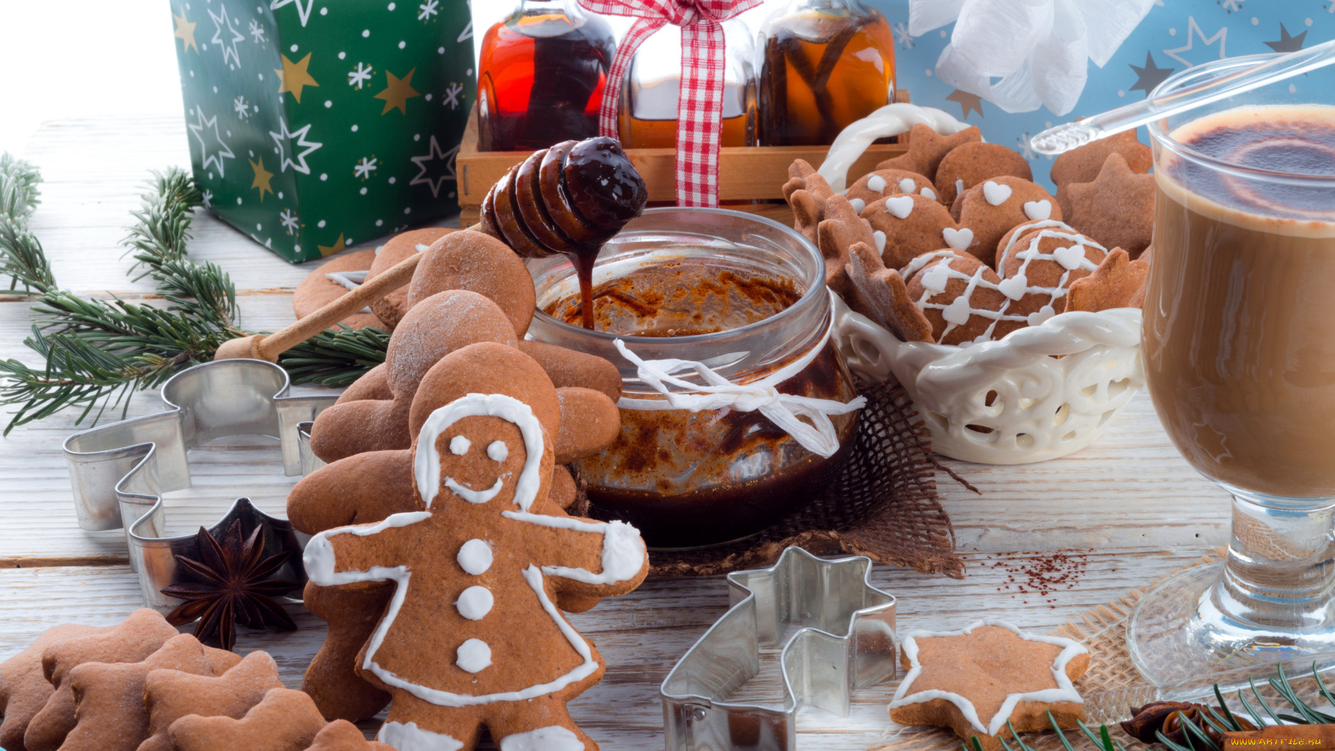 праздничные, угощения, печенье, имбирное