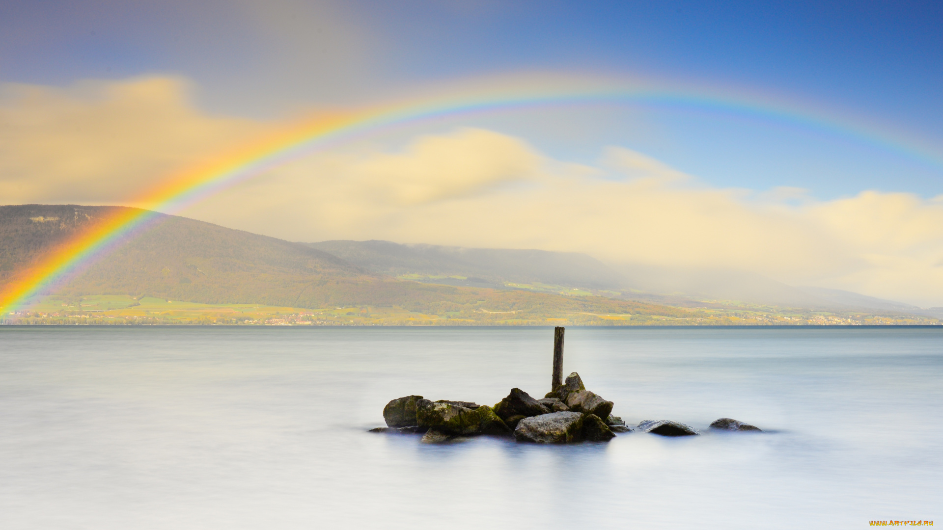 природа, радуга, пейзаж