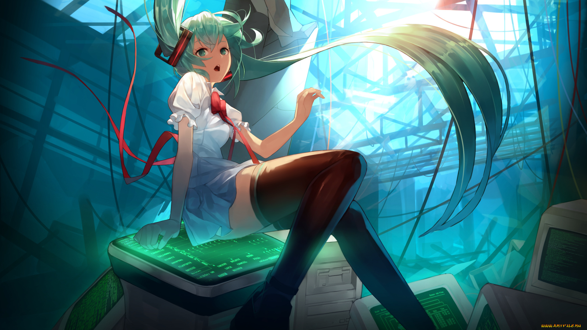 vocaloid, аниме, jandy, hatsune, miku, art