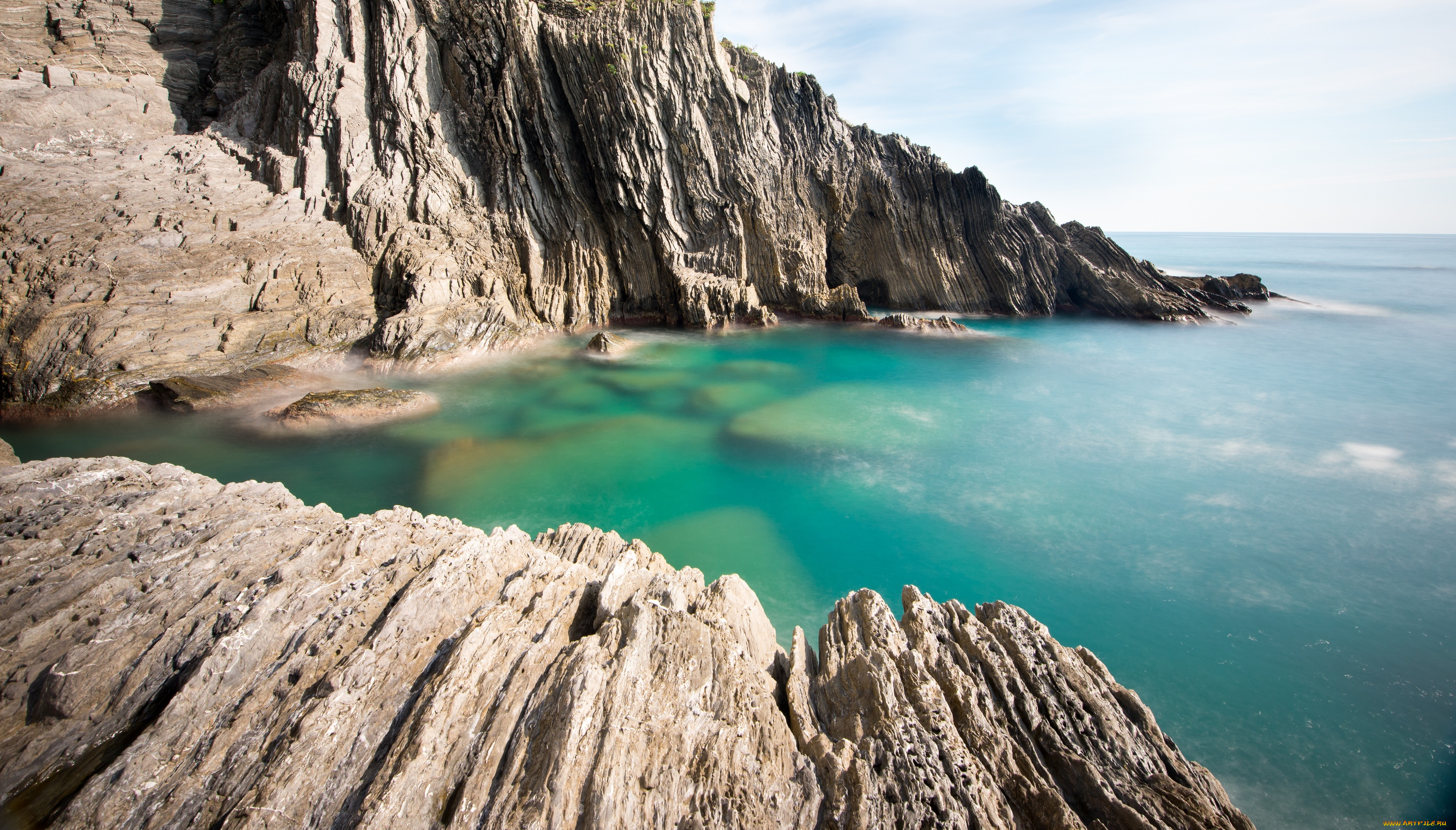 природа, побережье, скалы