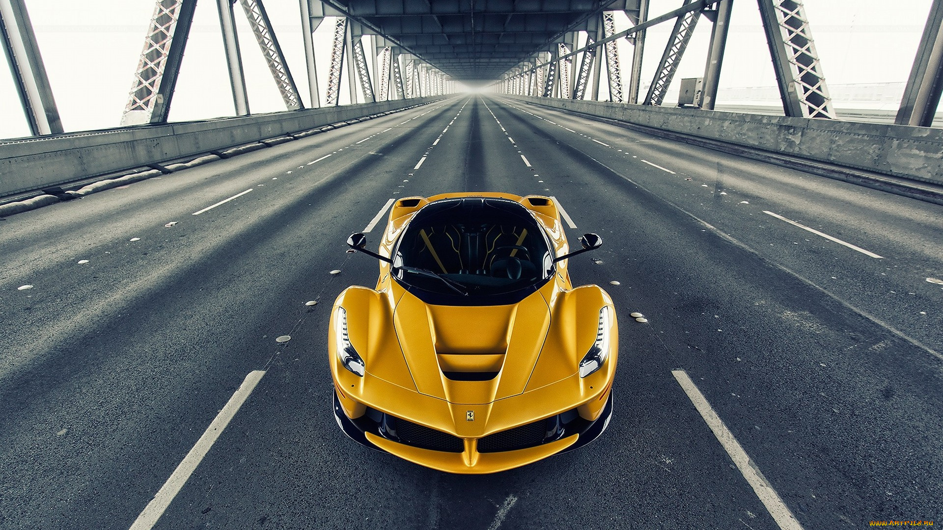 ferrari, laferrari, автомобили, ferrari, мост, спорткар