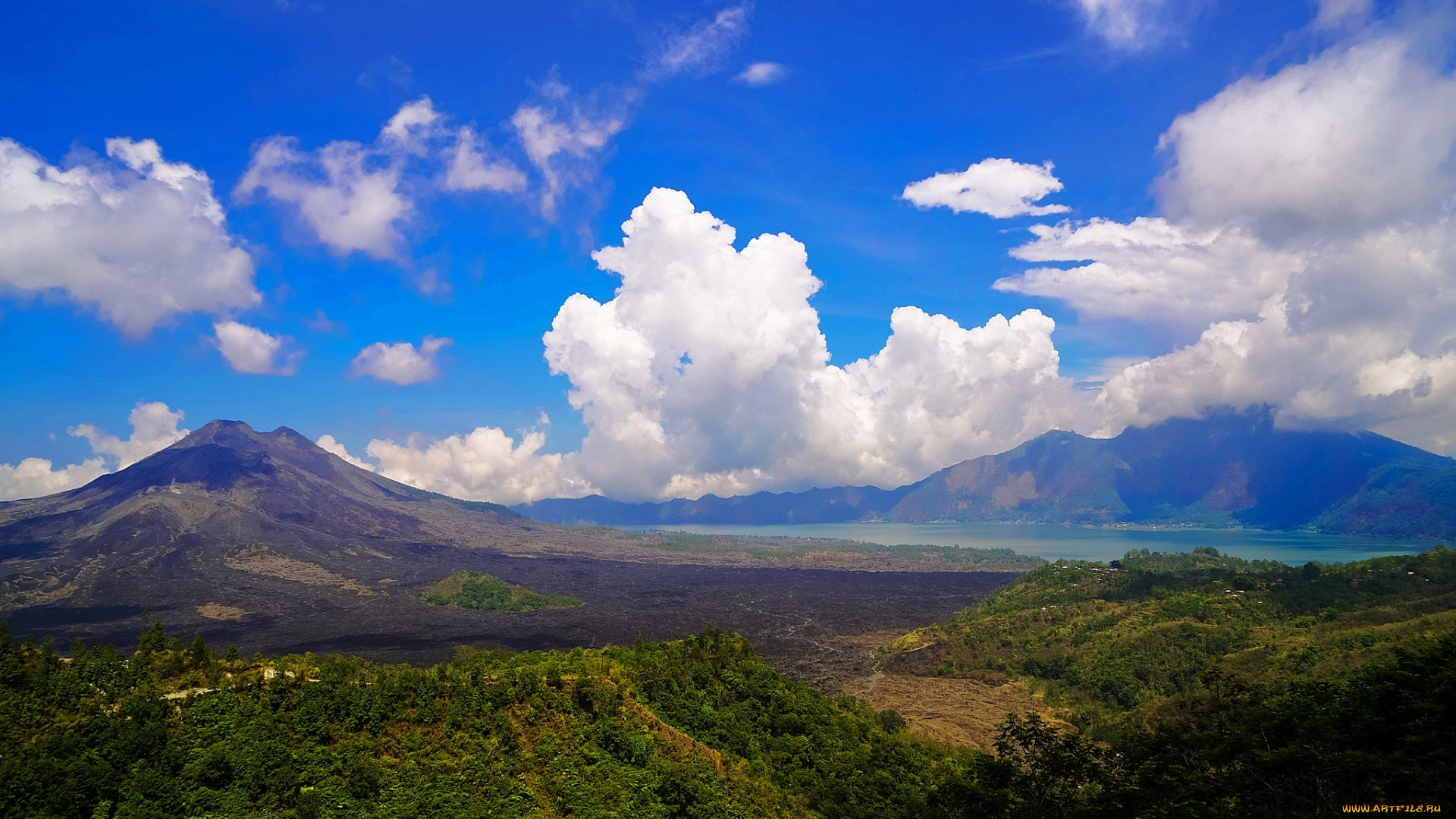 природа, горы, облака, небо