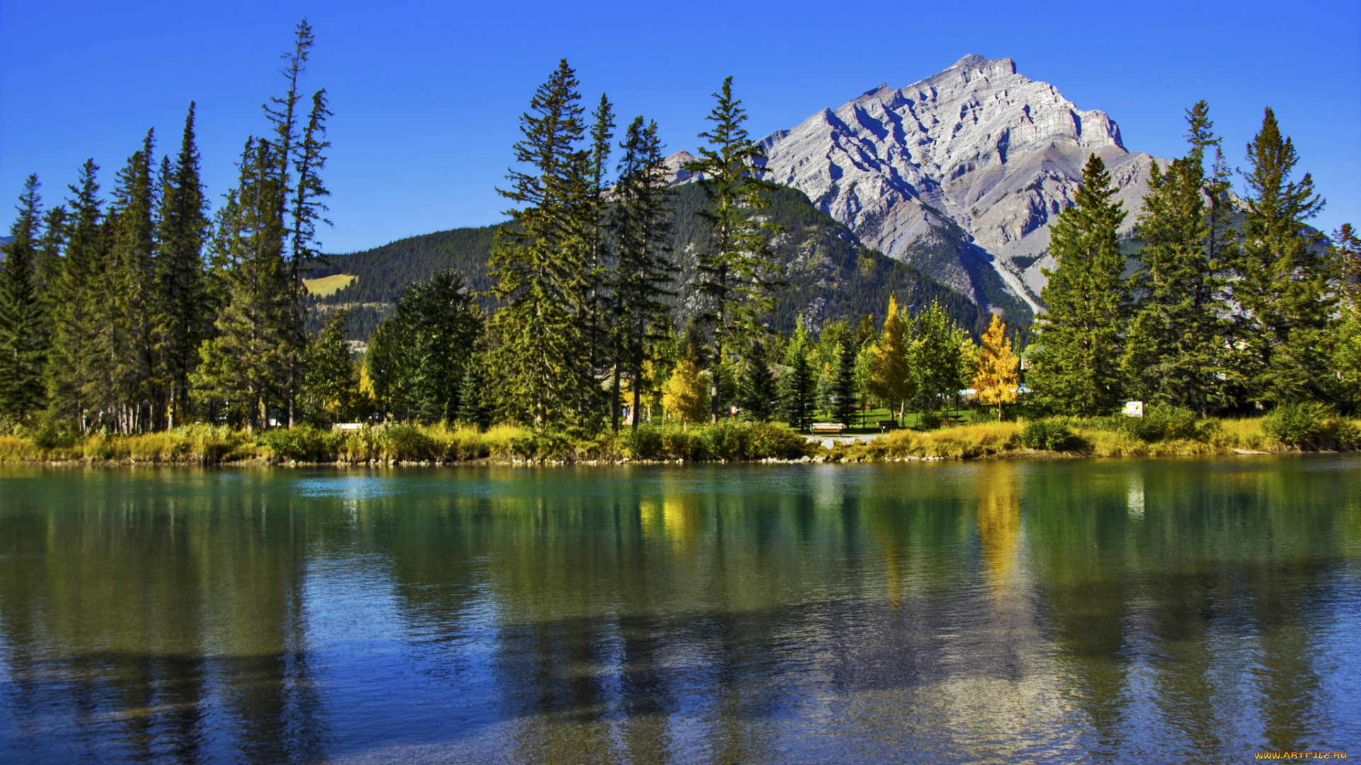 природа, реки, озера, горы, озеро, деревья