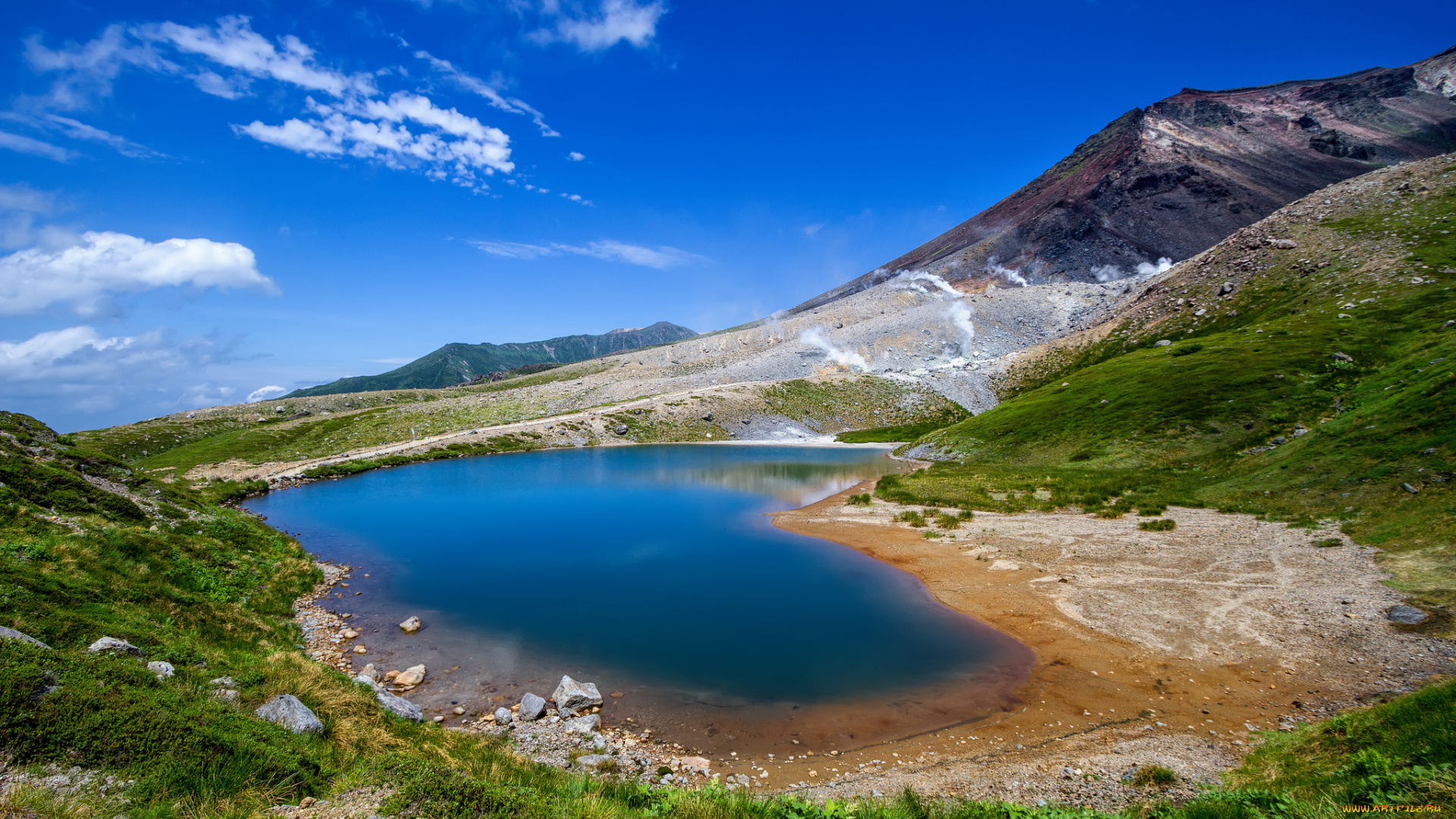 природа, реки, озера, холмы, озеро