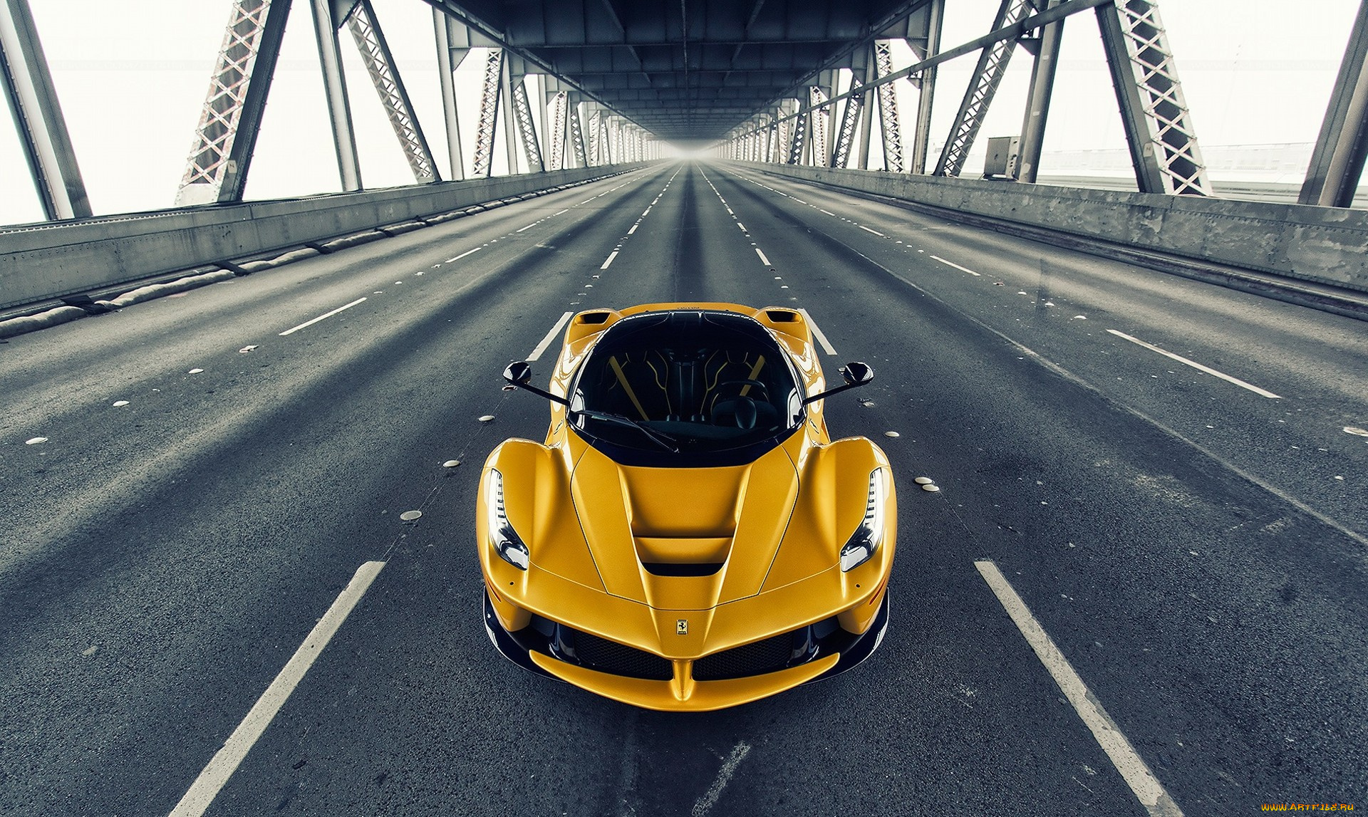 ferrari, laferrari, автомобили, ferrari, мост, спорткар