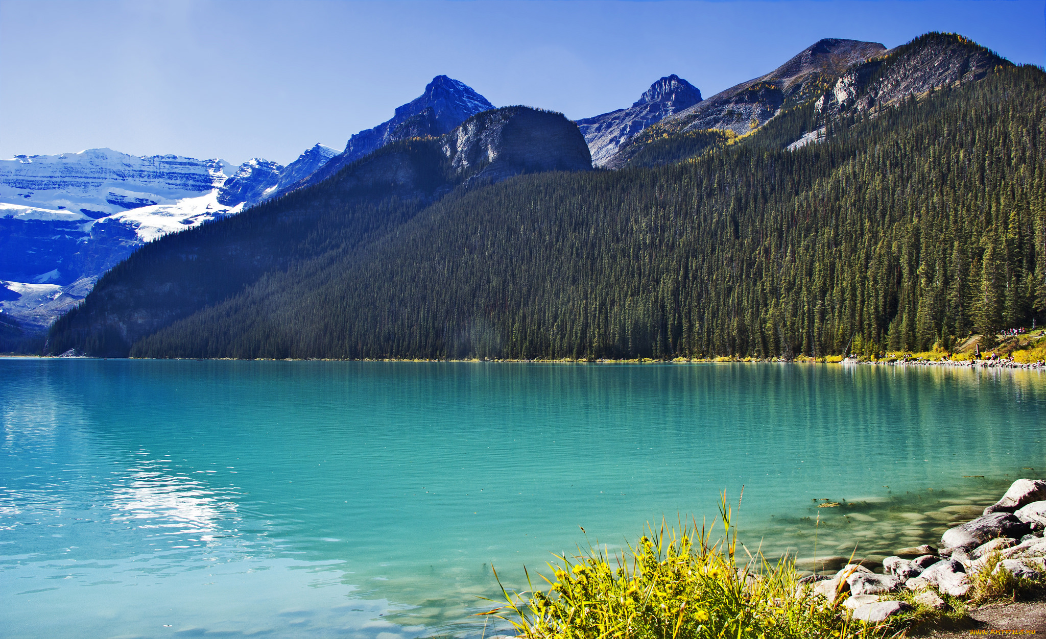 природа, реки, озера, гора, небо, озеро