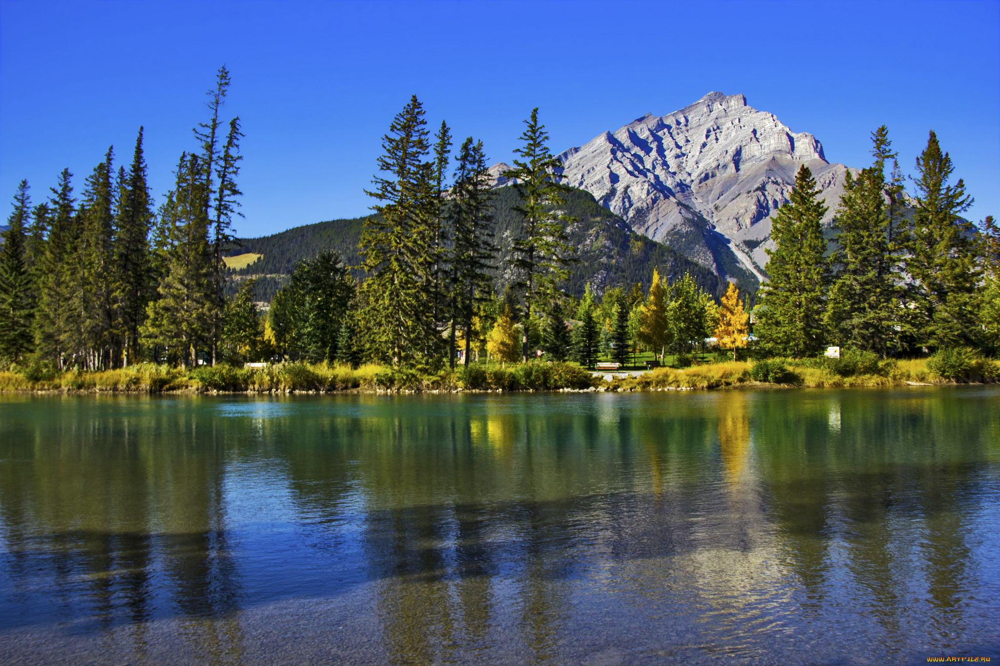 природа, реки, озера, горы, озеро, деревья