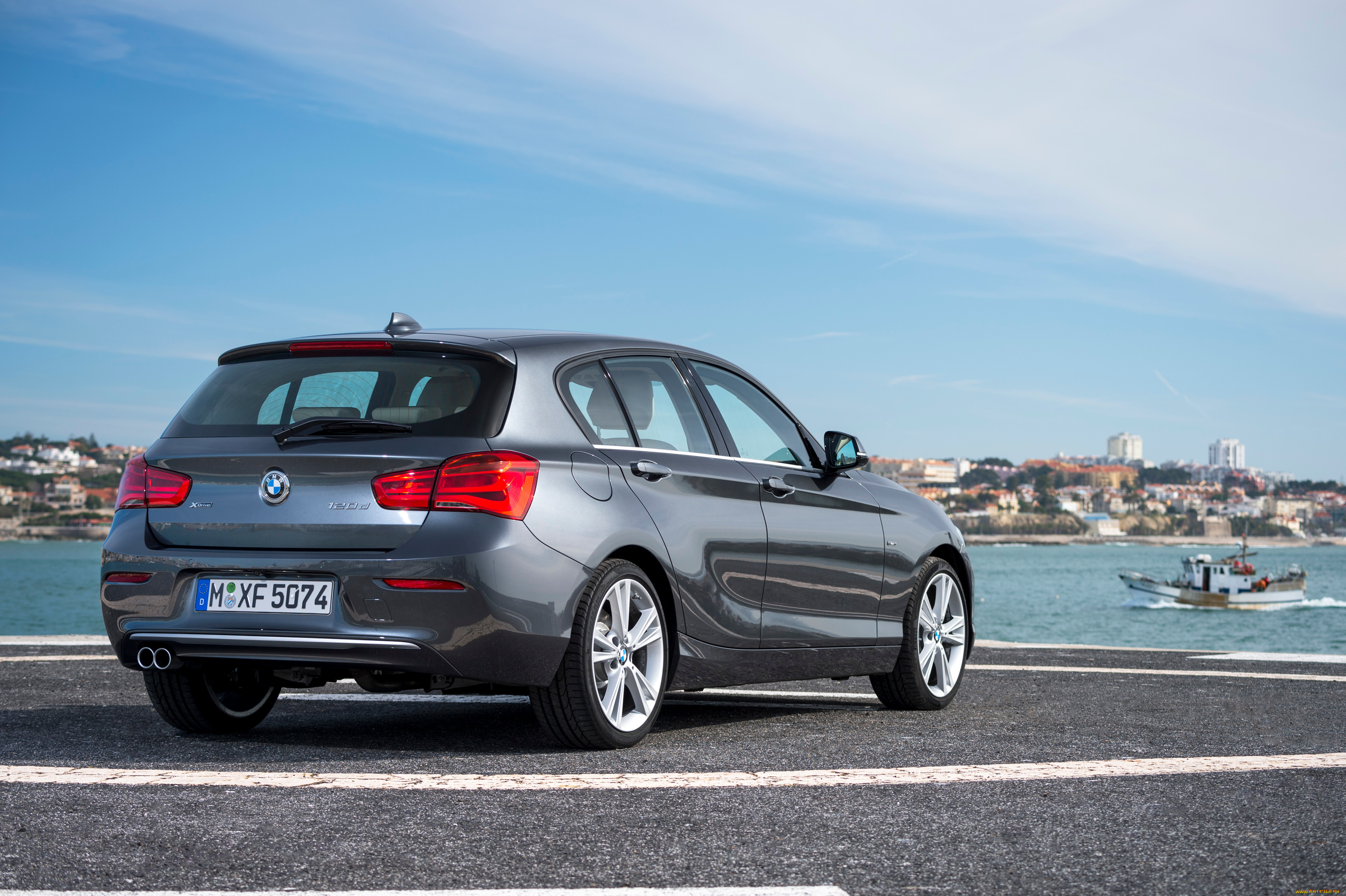 автомобили, bmw, 2015г, f20, 5-door, xdrive, 120d, серый, urban, line