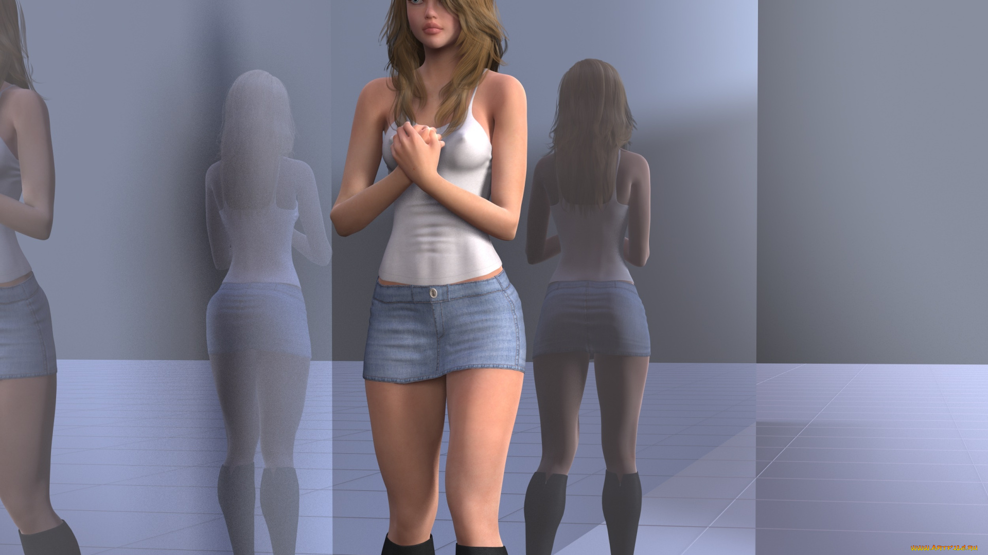 3д, графика, люди, , people, фон, взгляд, интерьер, девушка