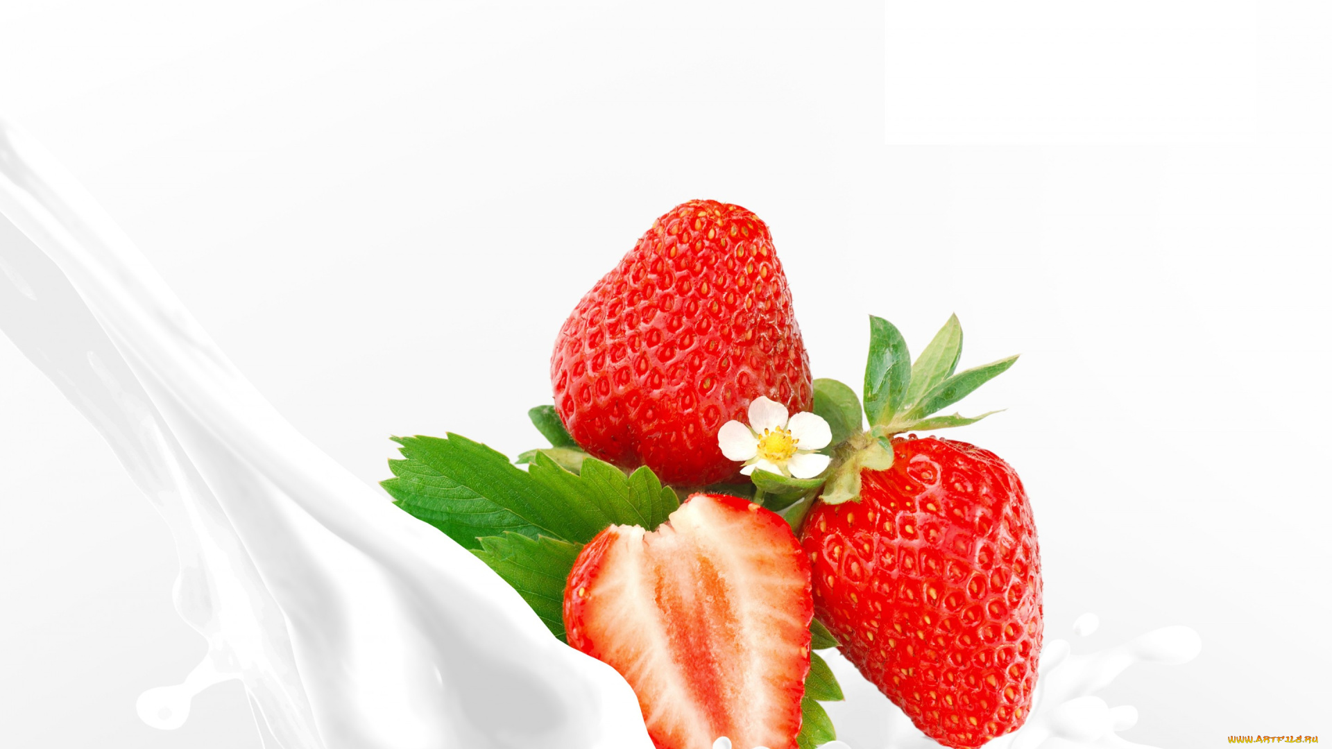 еда, клубника, , земляника, молоко, ягоды