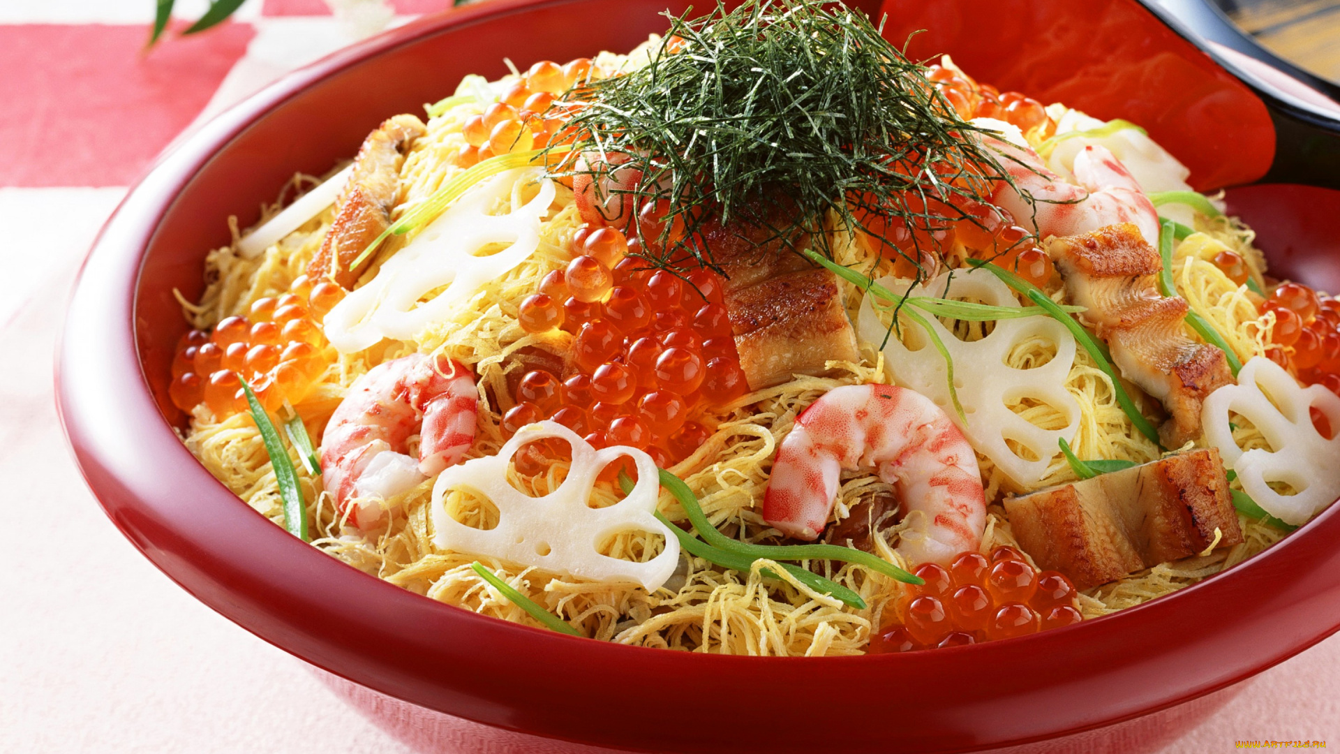 еда, рыбные, блюда, , с, морепродуктами, икра, салат, рыба, креветки, морепродукты, shrimp, caviar, seafoods