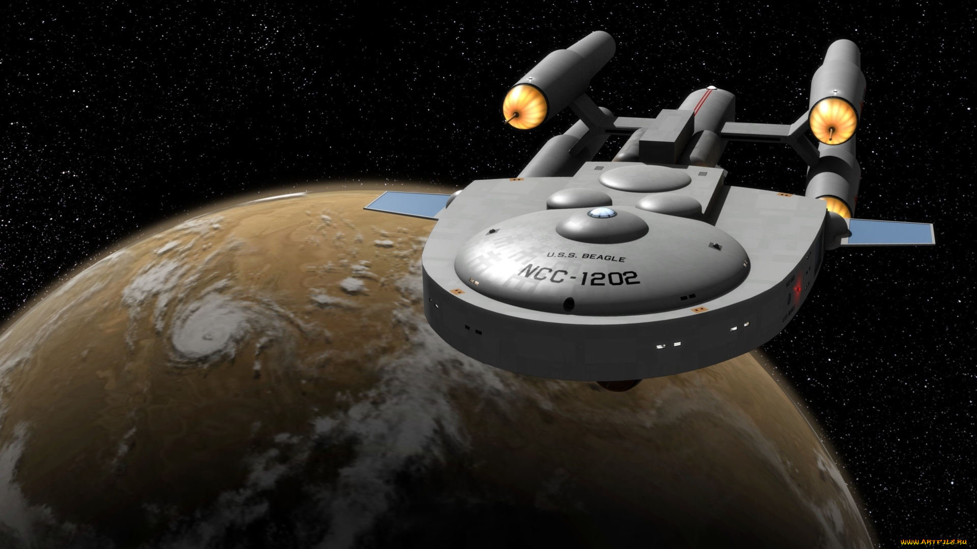 космос, арт, космический, корабль, звезды, вселенная, полет