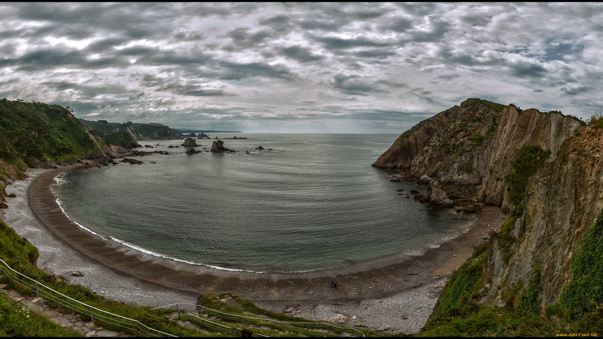 природа, побережье, бухта