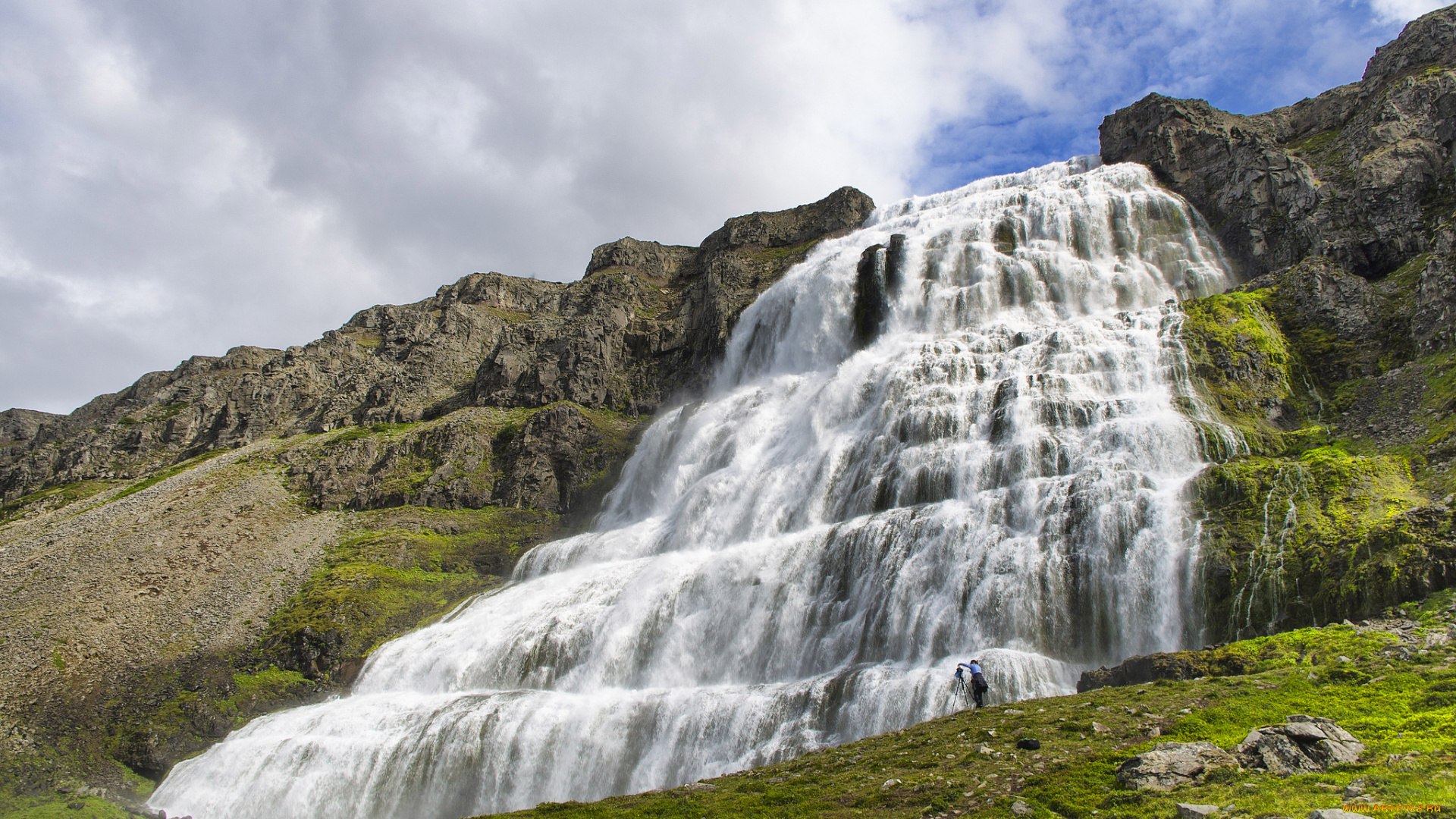 природа, водопады, река, скалы