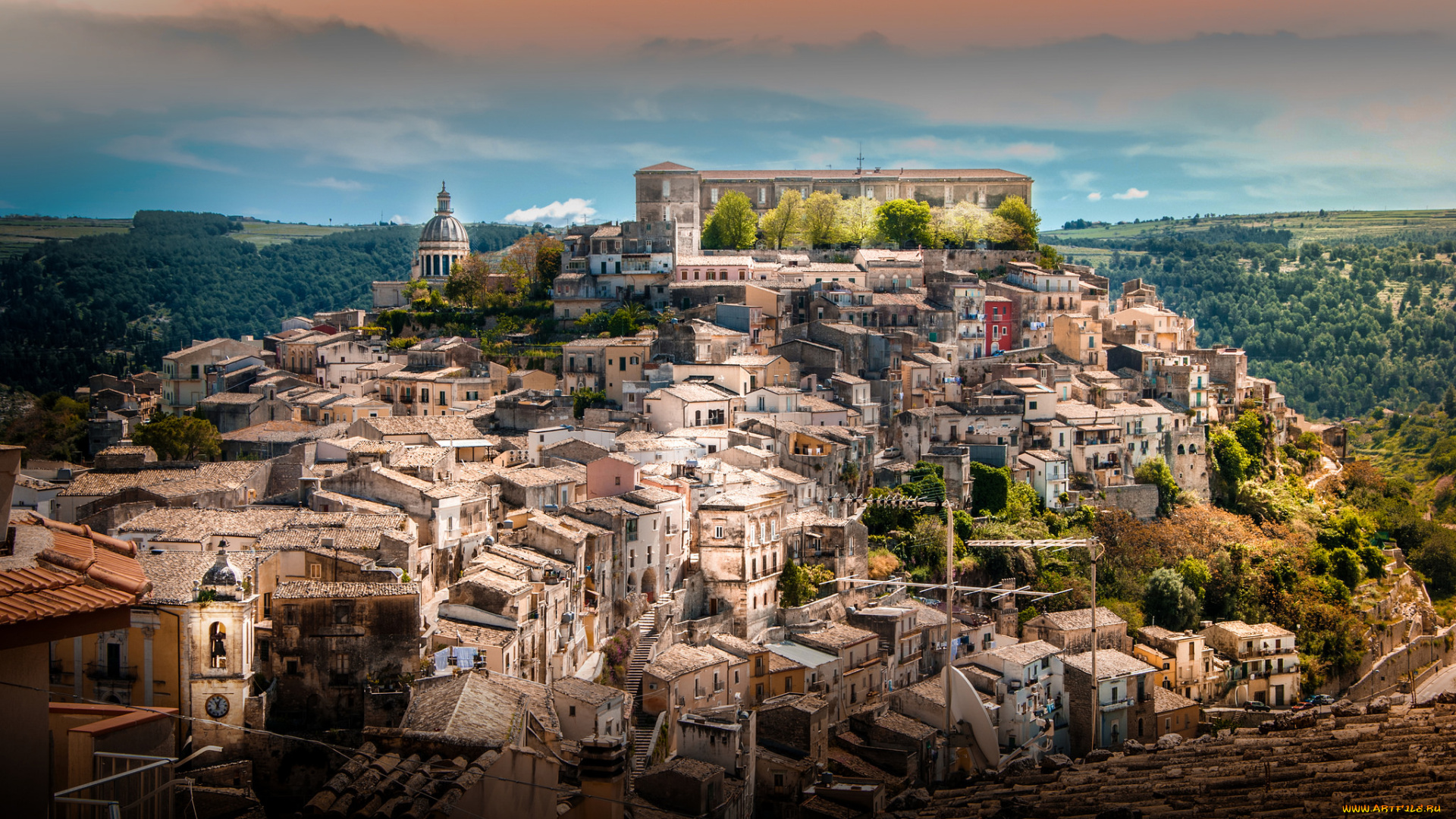 ragusa, ibla, города, -, панорамы, обзор