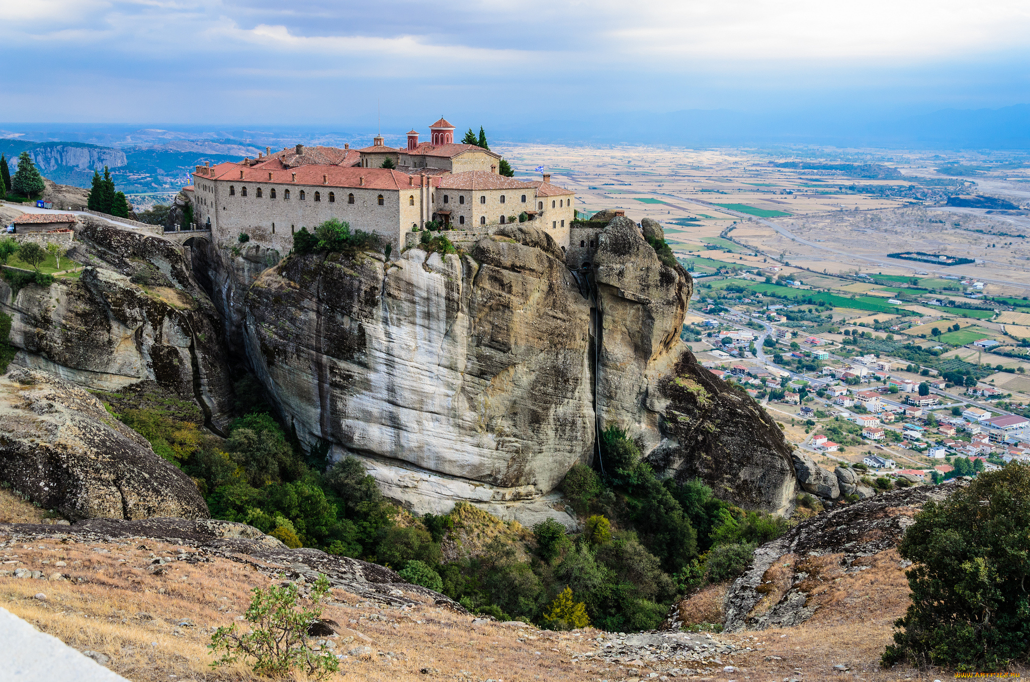 meteora, , greece, города, -, православные, церкви, , монастыри, скала, монастырь, обрыв