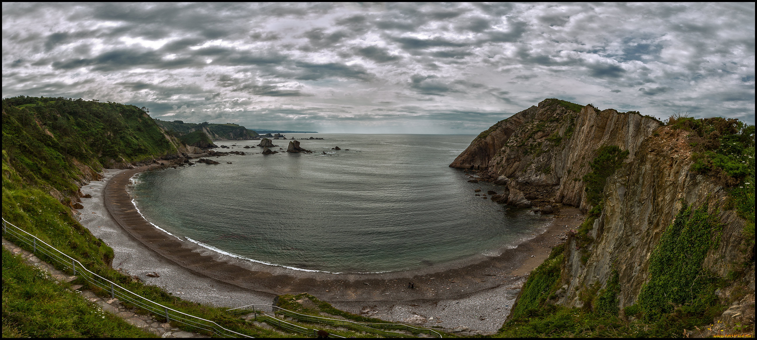 природа, побережье, бухта