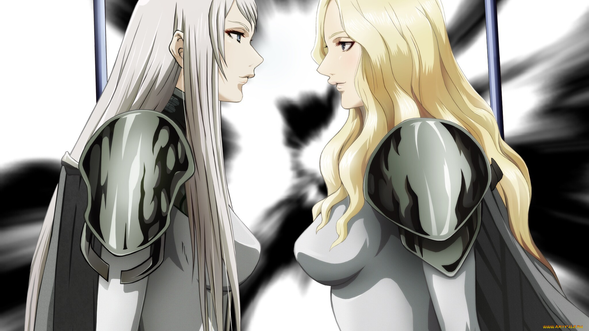 аниме, claymore, galateya, доспех, тереза, блондинка, девушка, воин, оружие, галатея, teresa, серебряноглазые, грудь, клеймор, меч